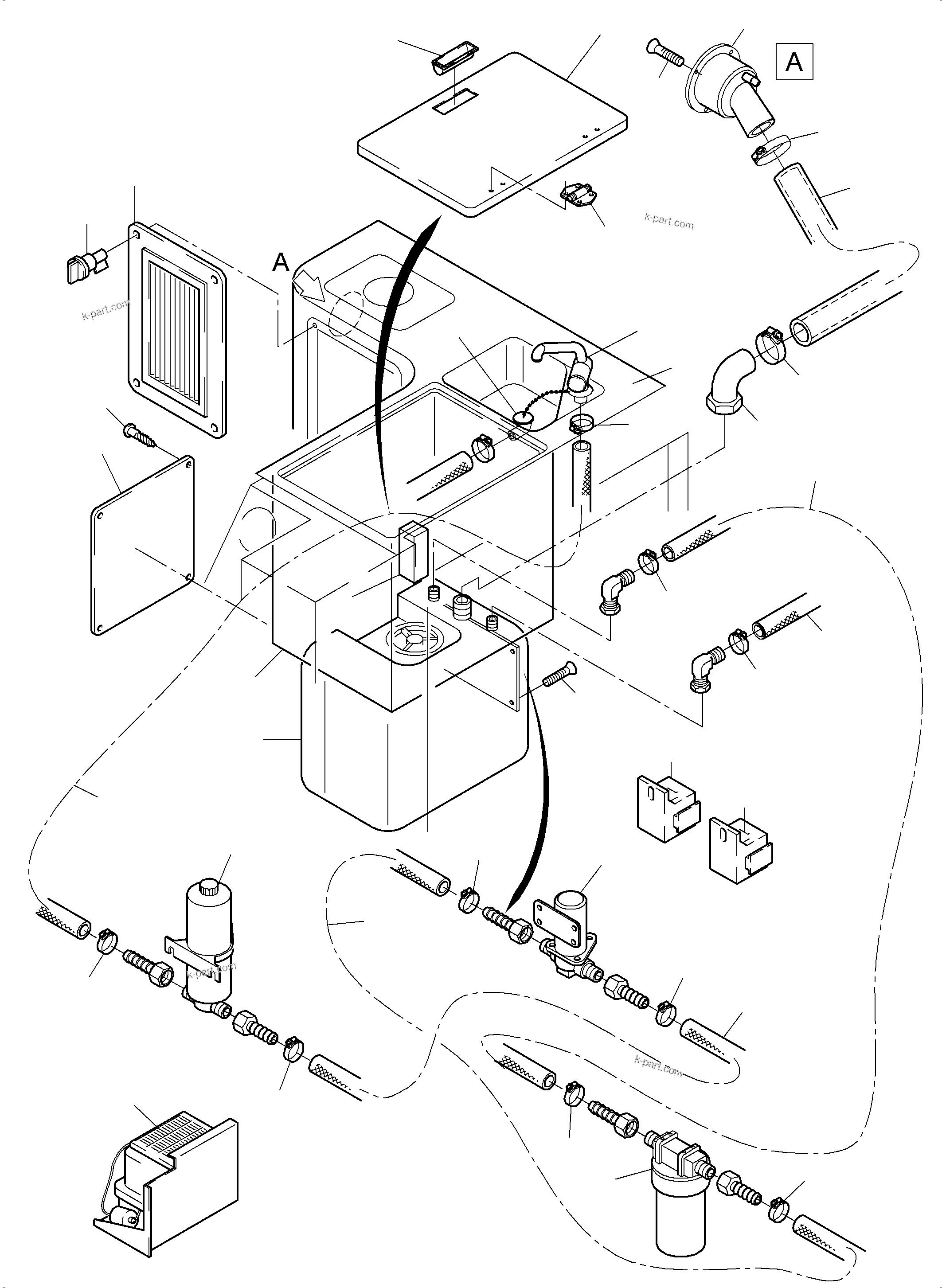 Komatsu parts book diagram for PC5500-6 S/N 15056: OPERATOR'S CAB