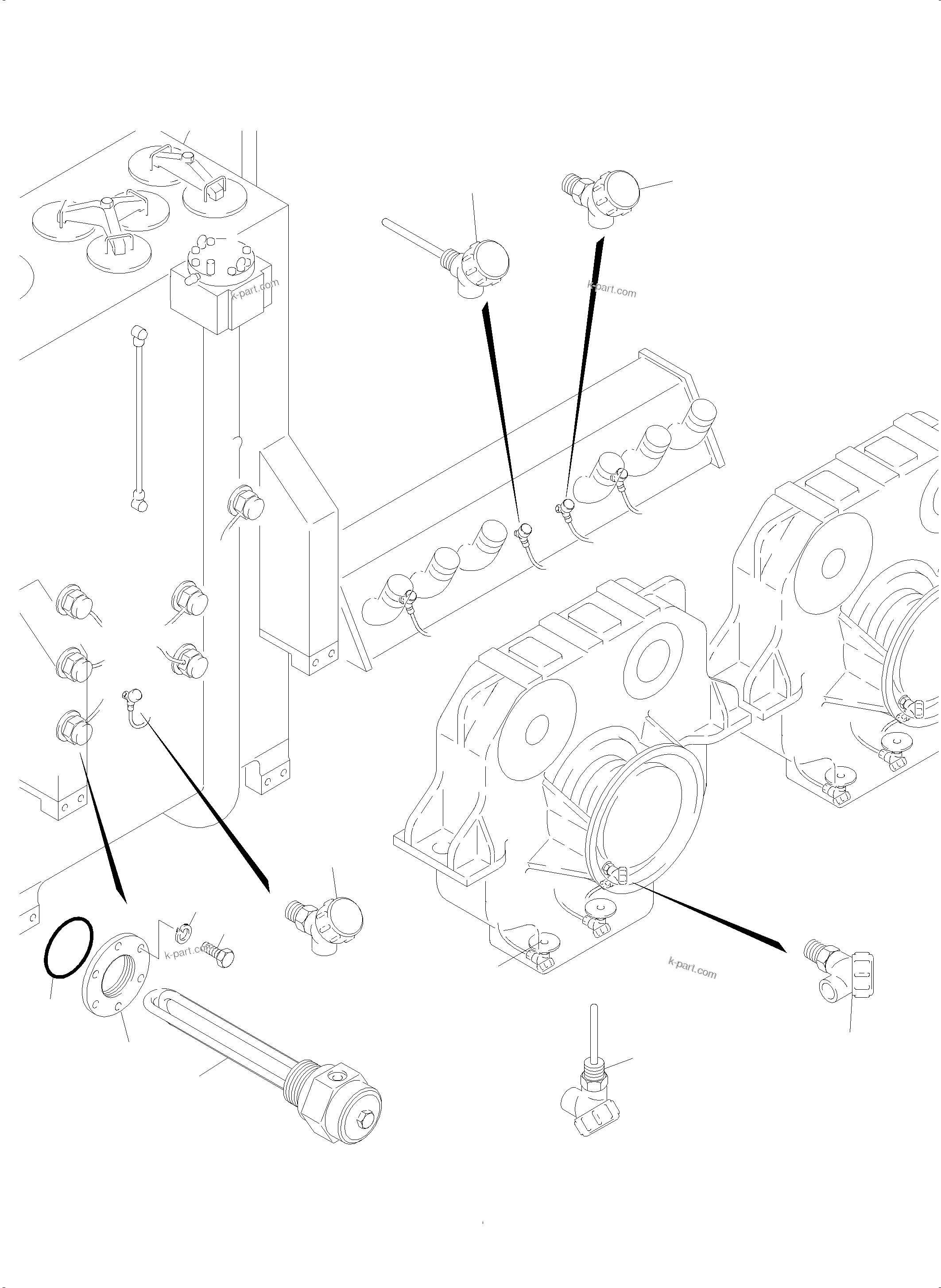 Komatsu parts book diagram for PC5500-6 S/N 15056: TEMPERATURE CONDITIONING