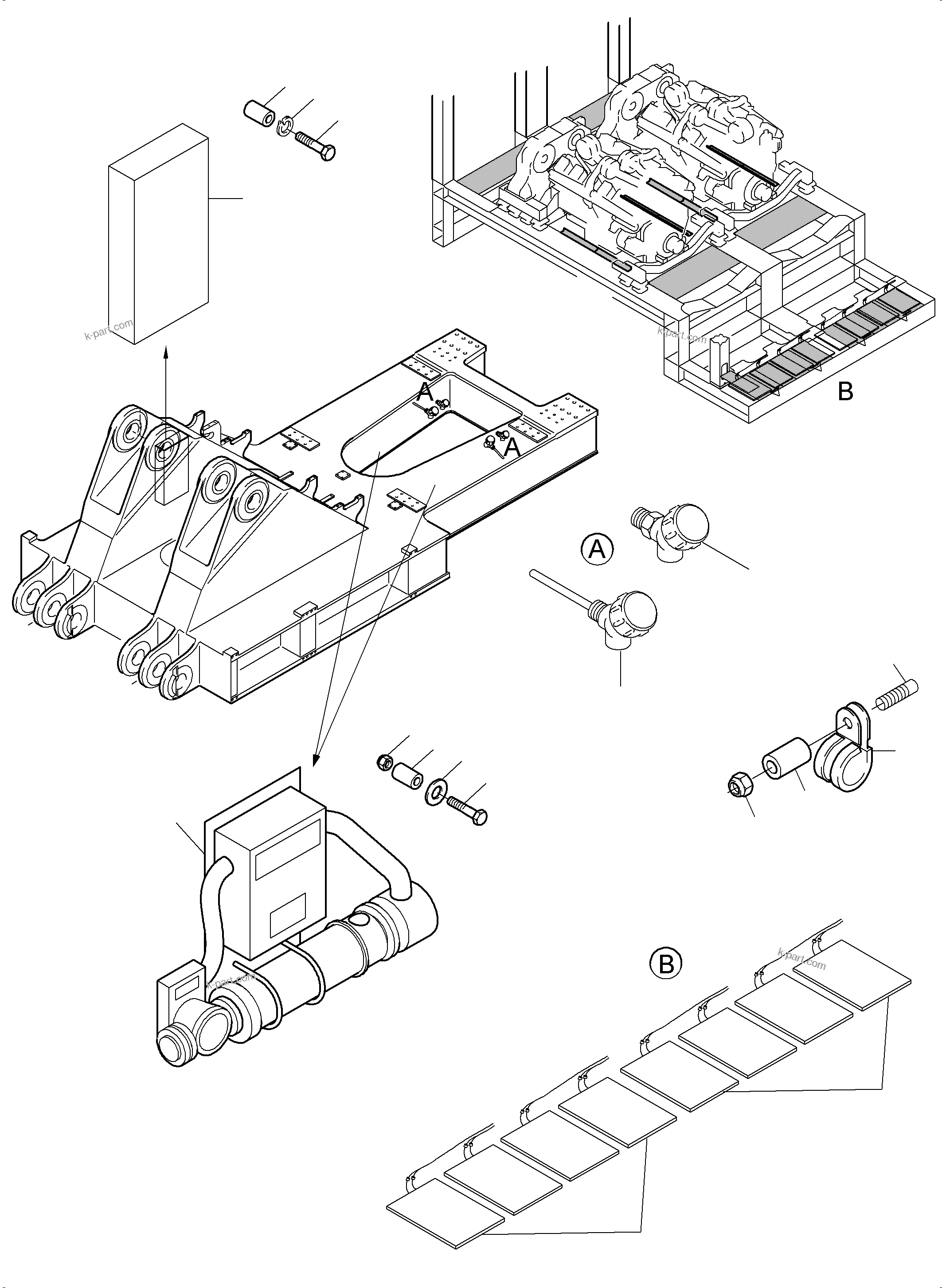 Komatsu parts book diagram for PC5500-6 S/N 15056: TEMPERATURE CONDITIONING