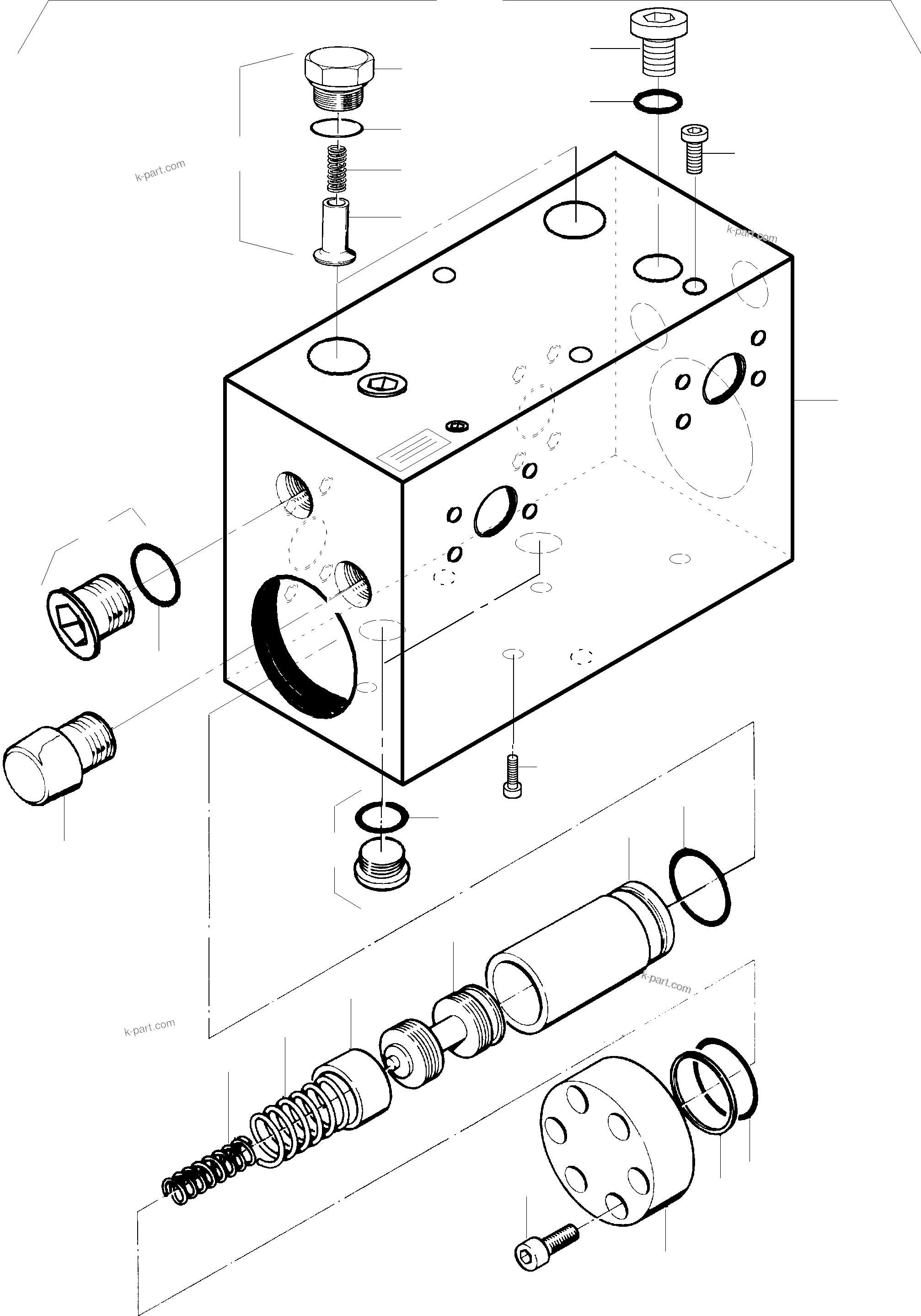 Komatsu parts book diagram for PC5500-6E S/N 15060: TRAVELLING GEAR BRAKE VALVE