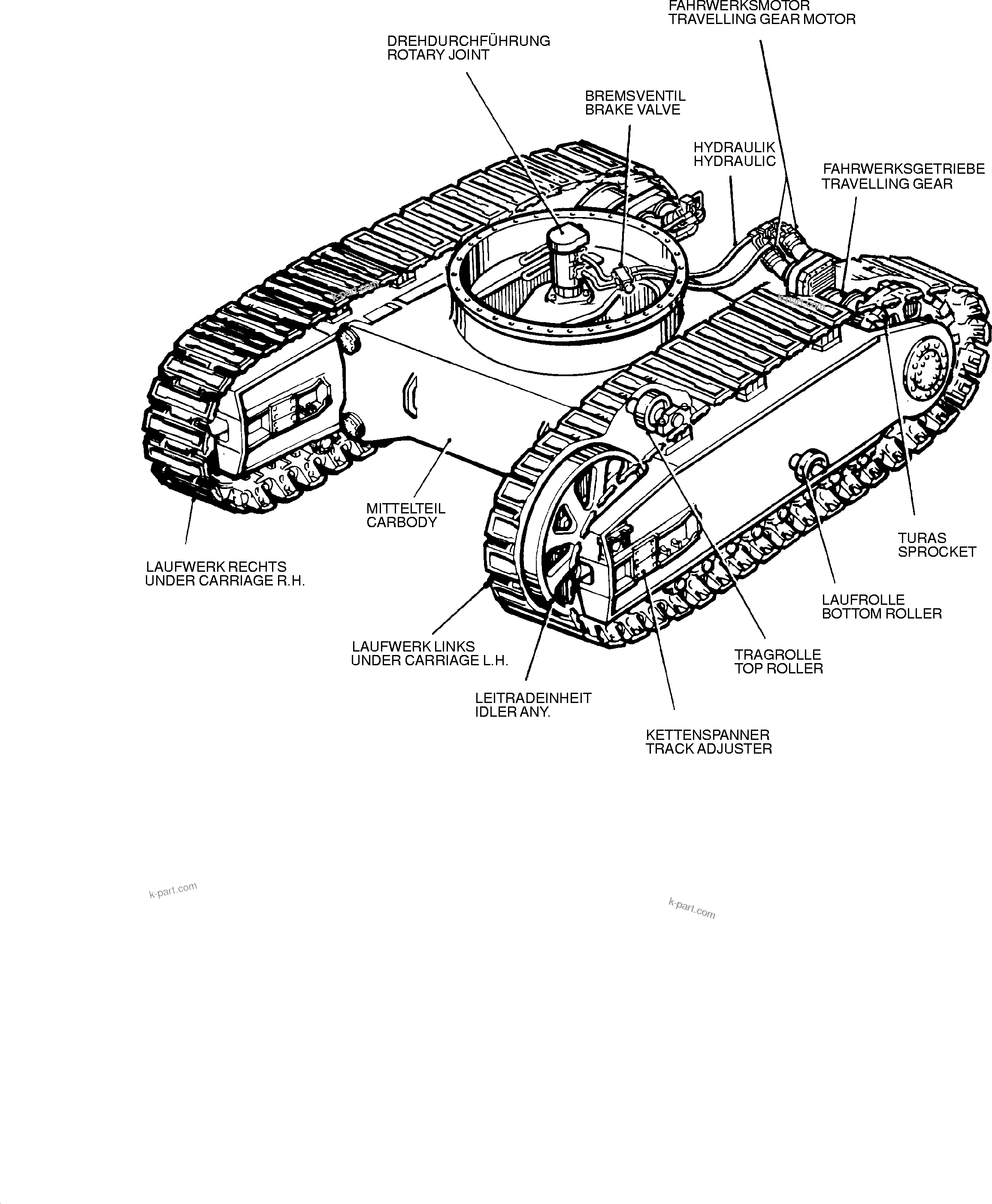 Komatsu parts book diagram for PC5500-6E S/N 15060: 