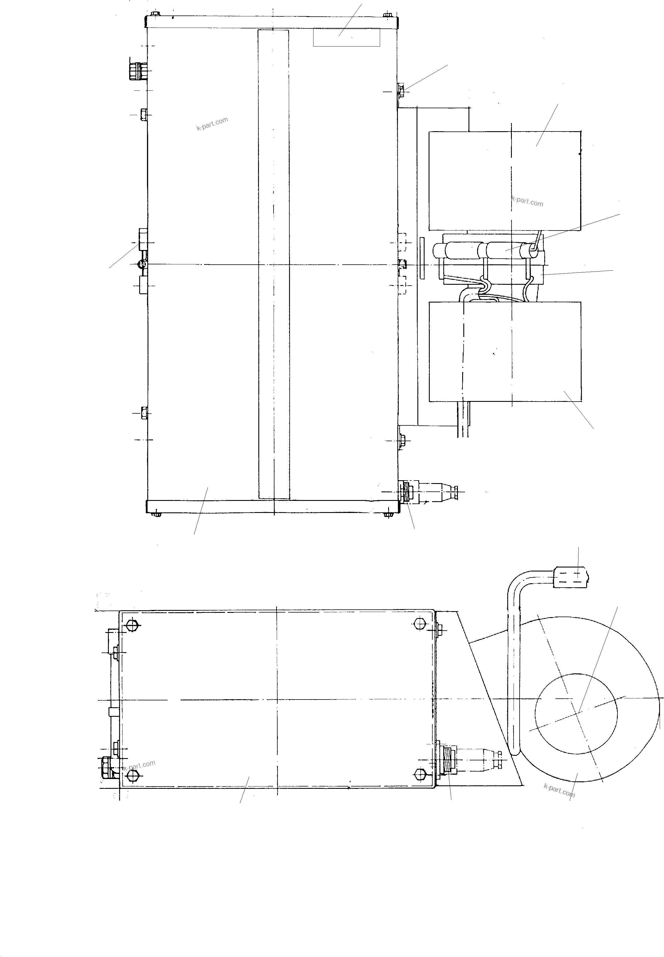 Komatsu parts book diagram for PC5500-6E S/N 15060: ELECTRIC HEATER