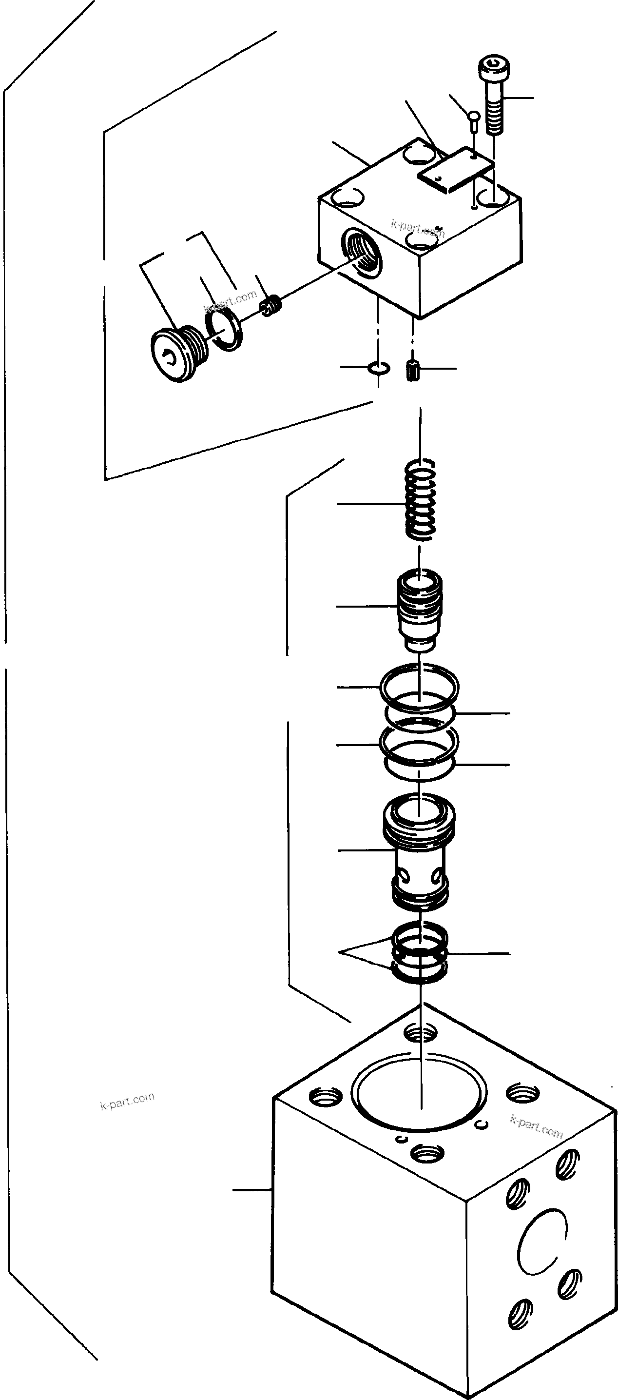 Komatsu parts book diagram for PC5500-6E S/N 15060: NON-RETURN VALVE