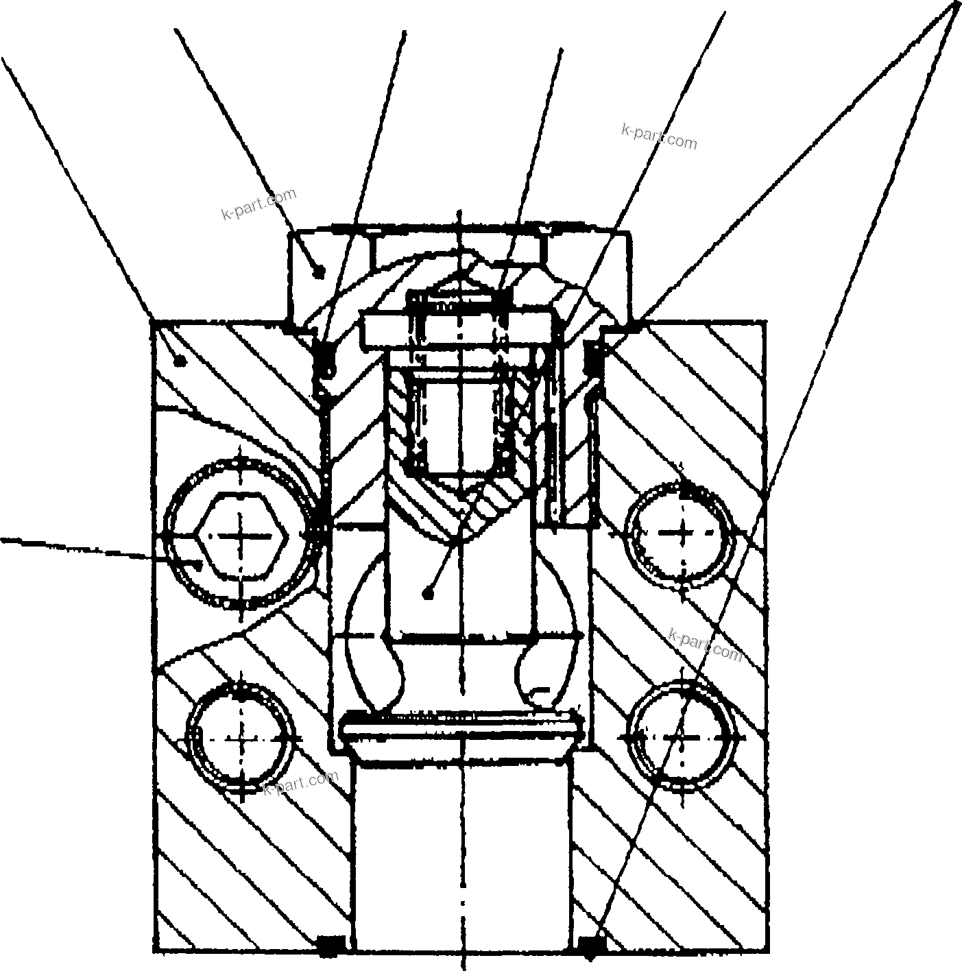 Komatsu parts book diagram for PC5500-6E S/N 15060: VALVE