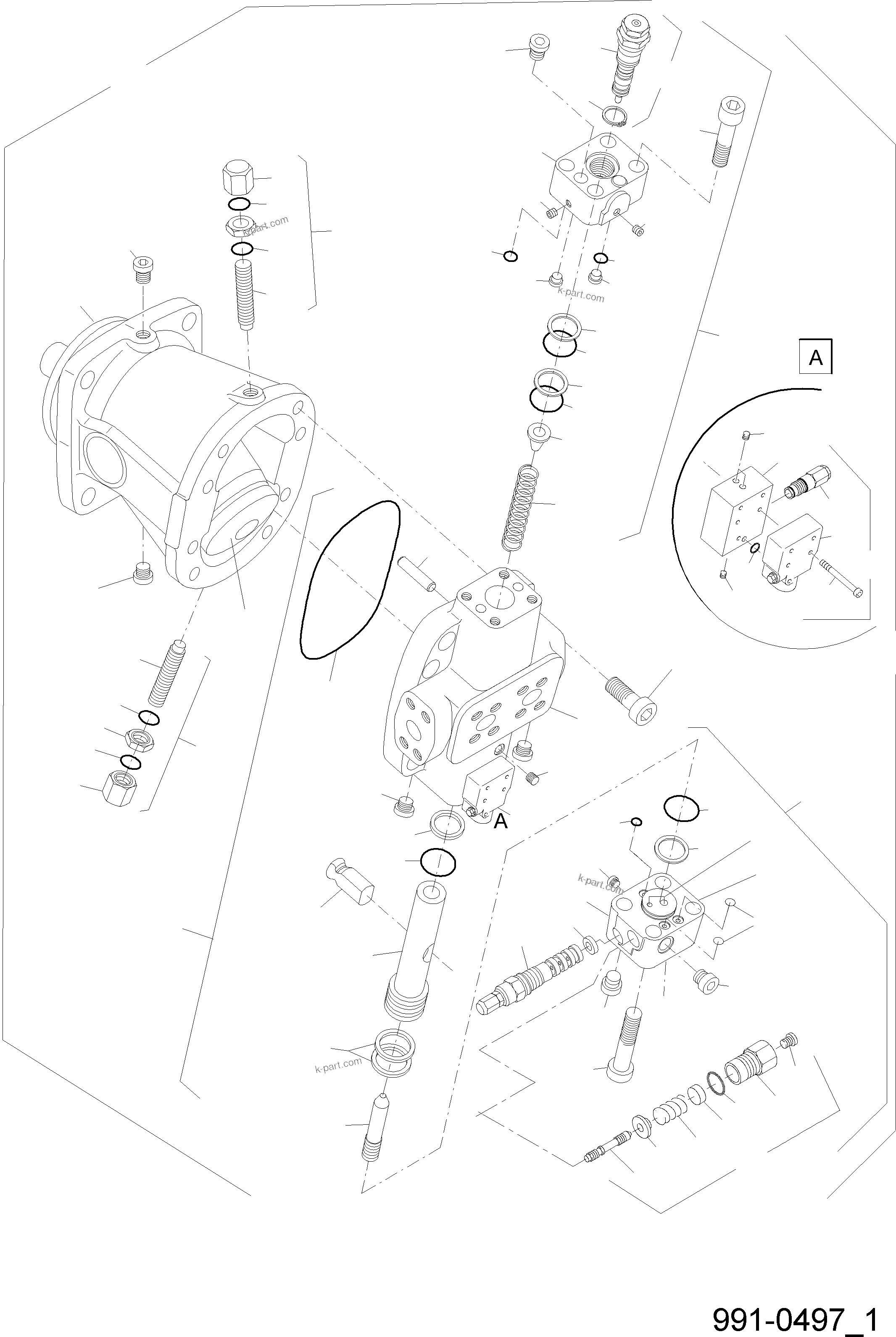 Komatsu parts book diagram for PC5500-6E S/N 15060: HYDRAULIC MOTOR