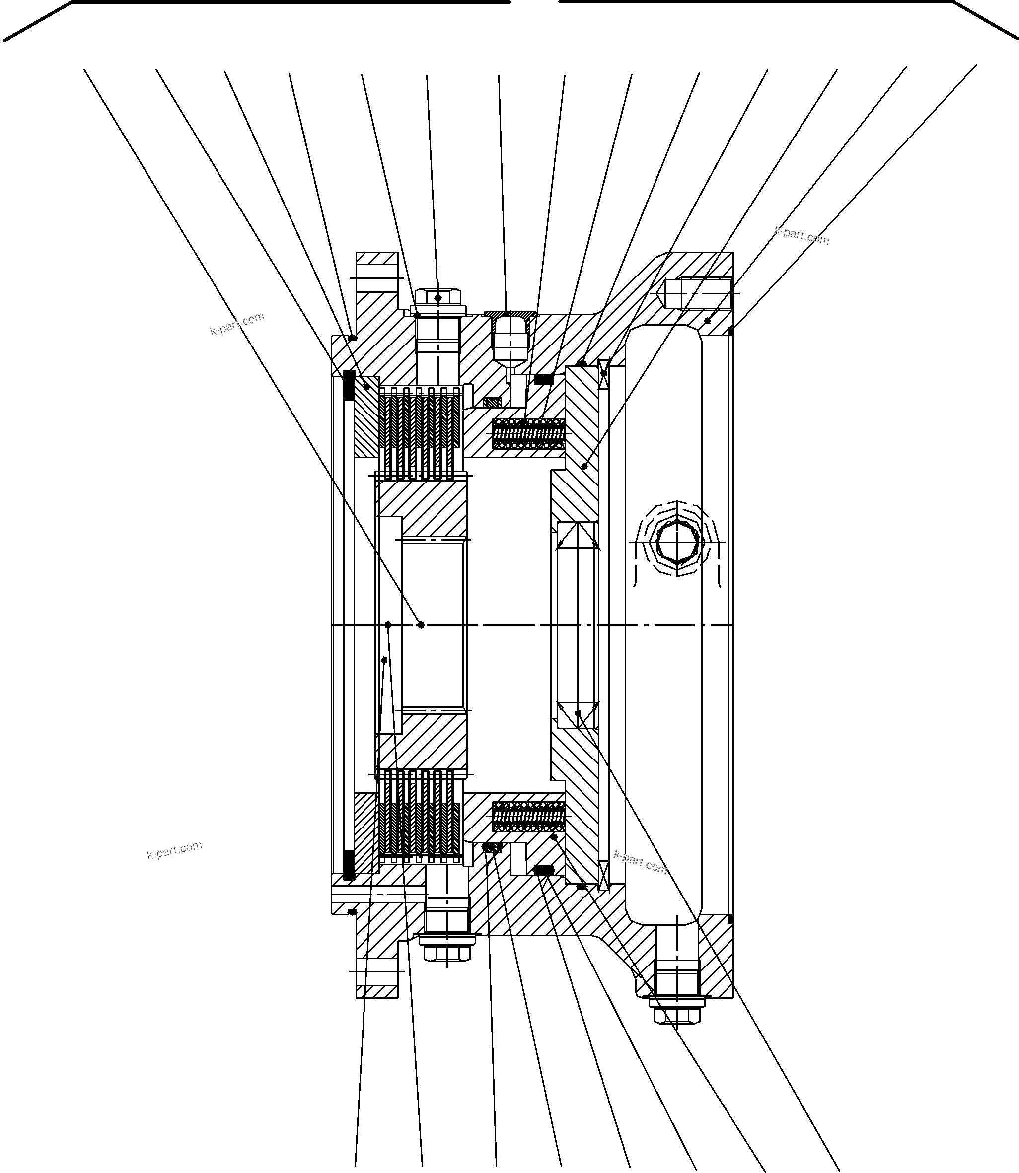 Komatsu parts book diagram for PC5500-6E S/N 15060: BRAKE