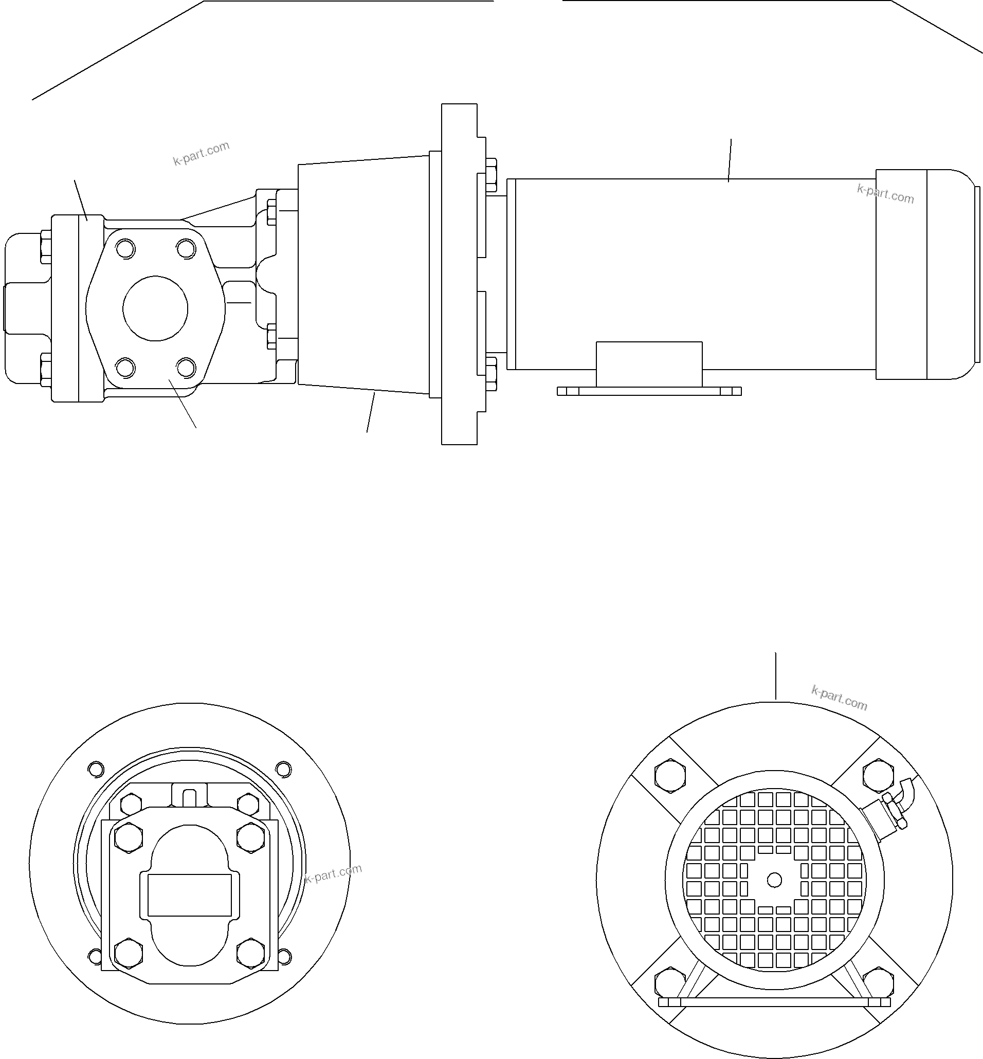 Komatsu parts book diagram for PC5500-6E S/N 15060: GEAR PUMP UNIT