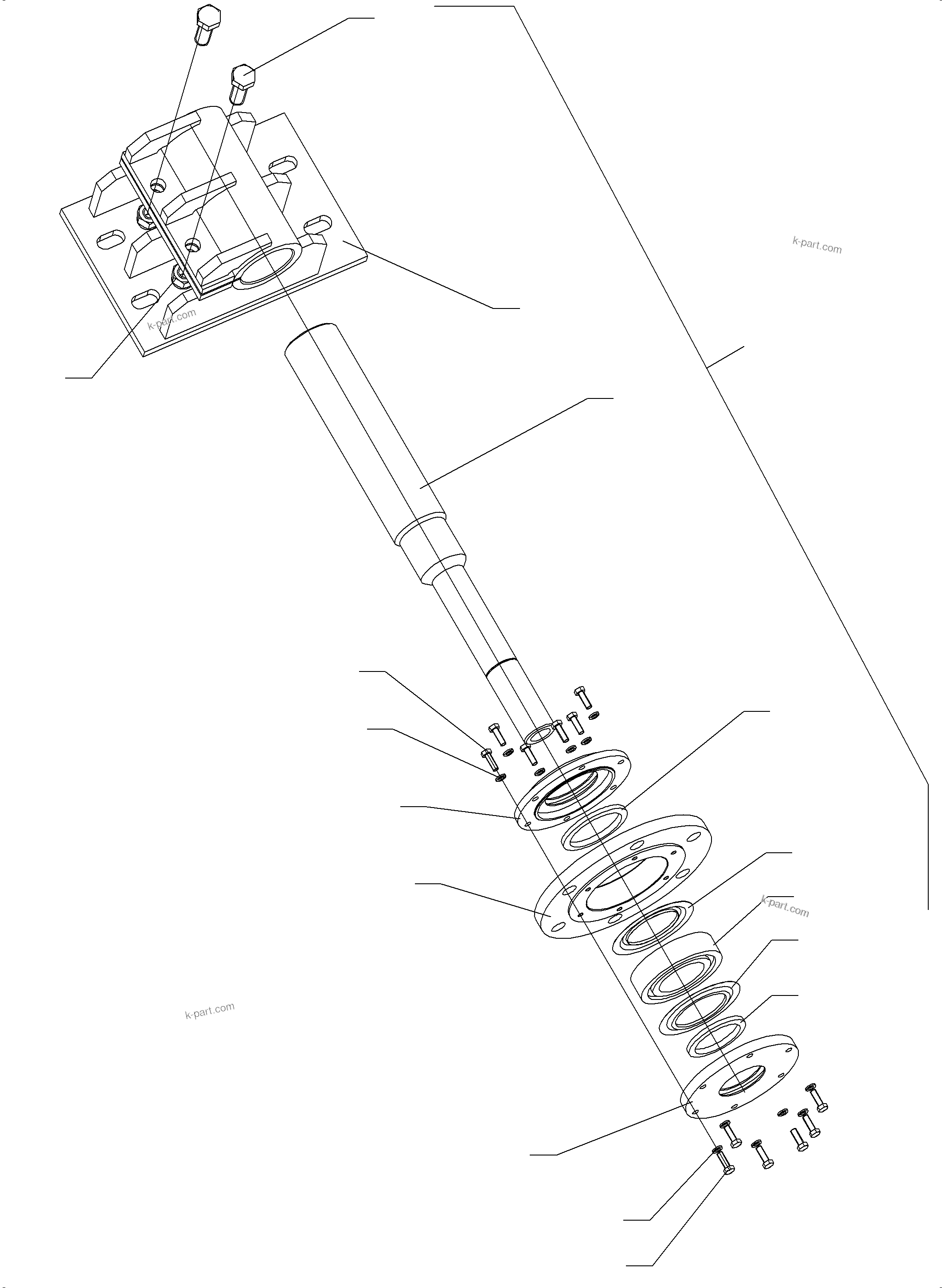 Komatsu parts book diagram for PC5500-6E S/N 15060: DRUM BEARING