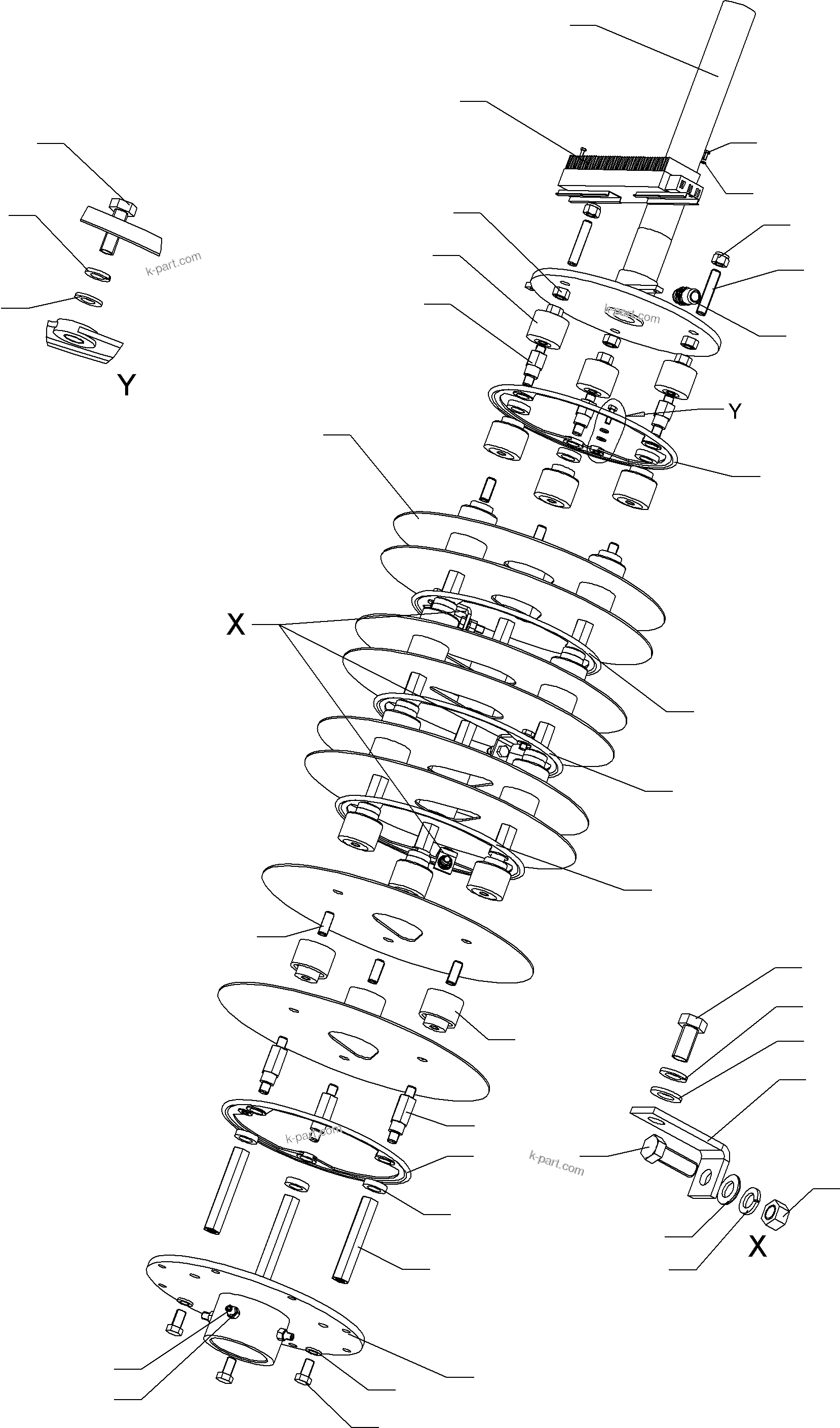 Komatsu parts book diagram for PC5500-6E S/N 15060: RING BODY