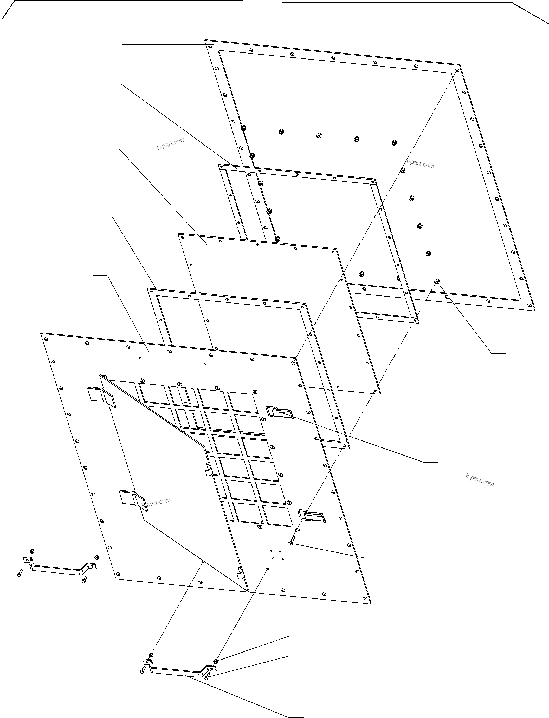 Komatsu parts book diagram for PC5500-6E S/N 15060: HOOD ASSY.