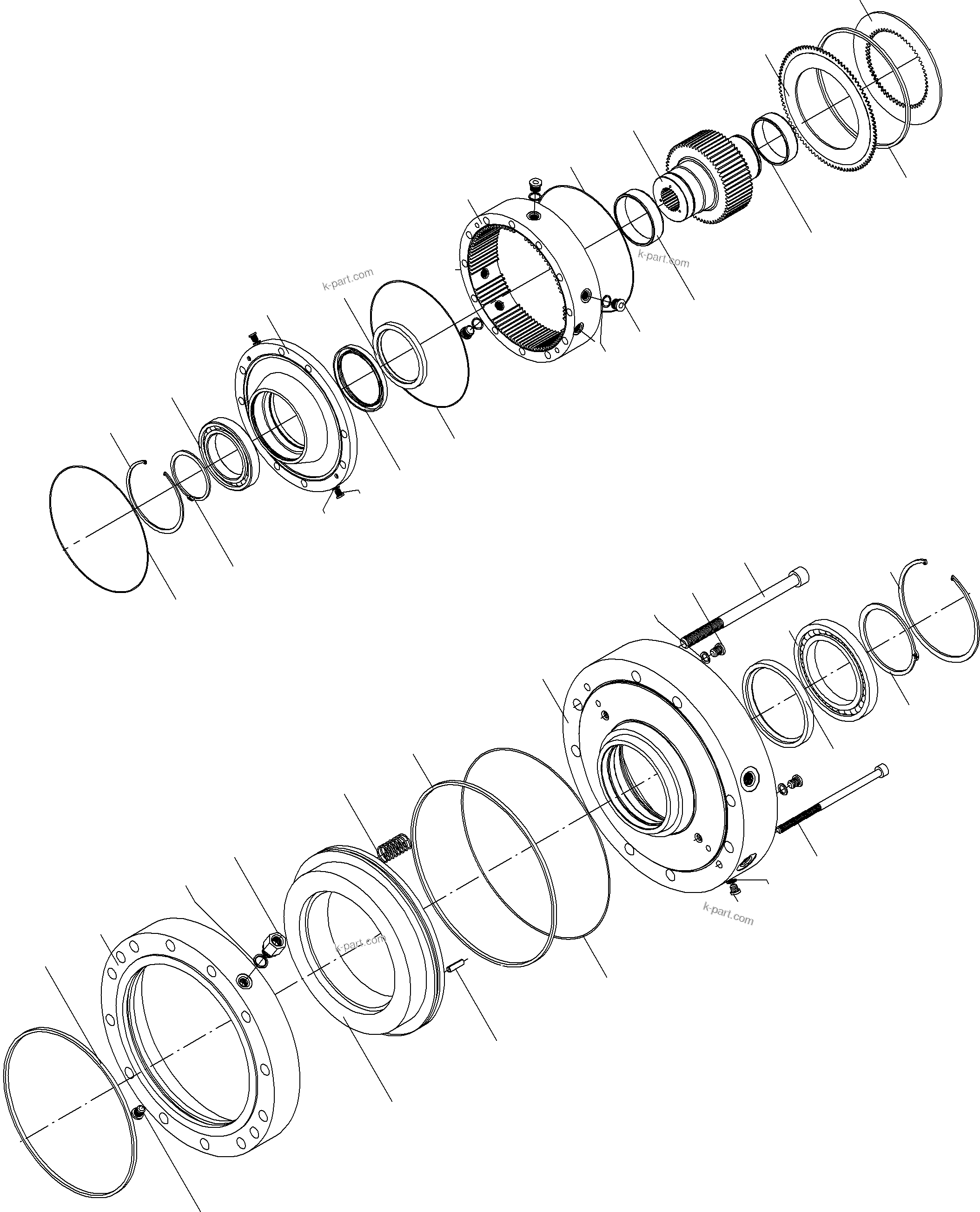 Komatsu parts book diagram for PC5500-6E S/N 15060: SLEW GEAR