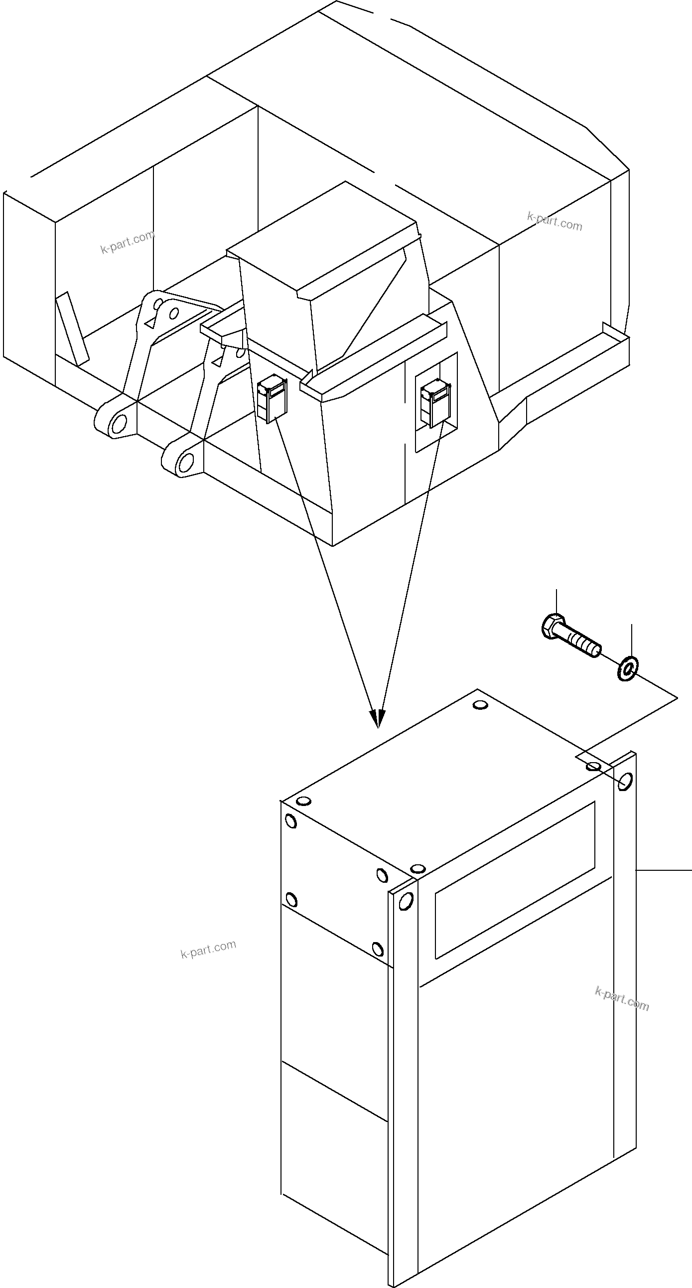 Komatsu parts book diagram for PC5500-6E S/N 15060: AIR CONDITION ARR. - CAB SUPPORT AND MS-SWITCH CABINET