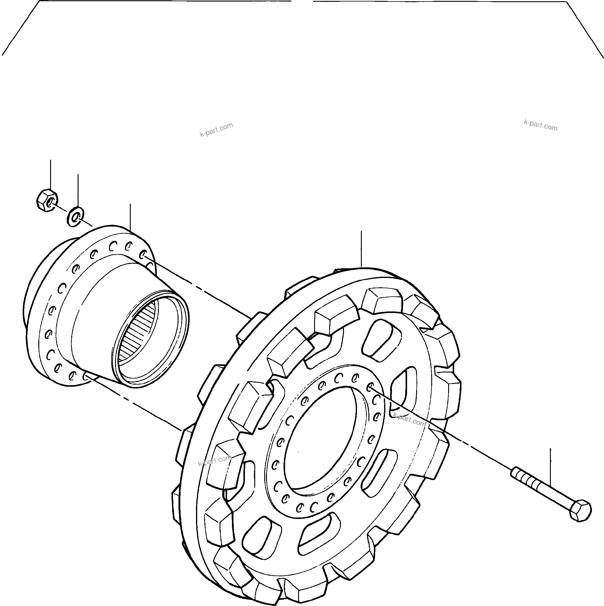 Komatsu parts book diagram for PC5500-6E S/N 15060: DRIVE SPROCKET, NT AND TT
