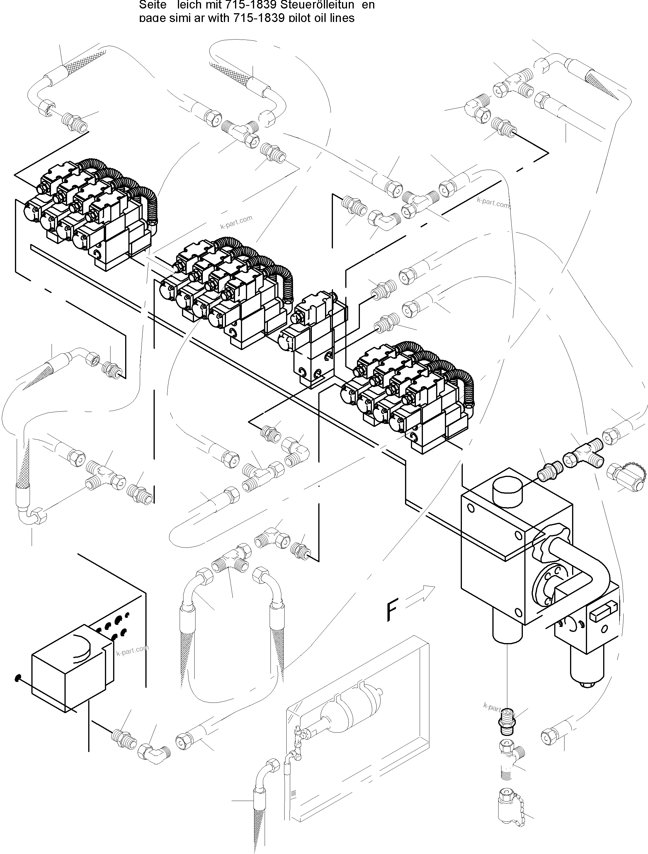 Komatsu parts book diagram for PC5500-6E S/N 15060: REMOTE CONTROL MANIFOLD, MOUNTING
