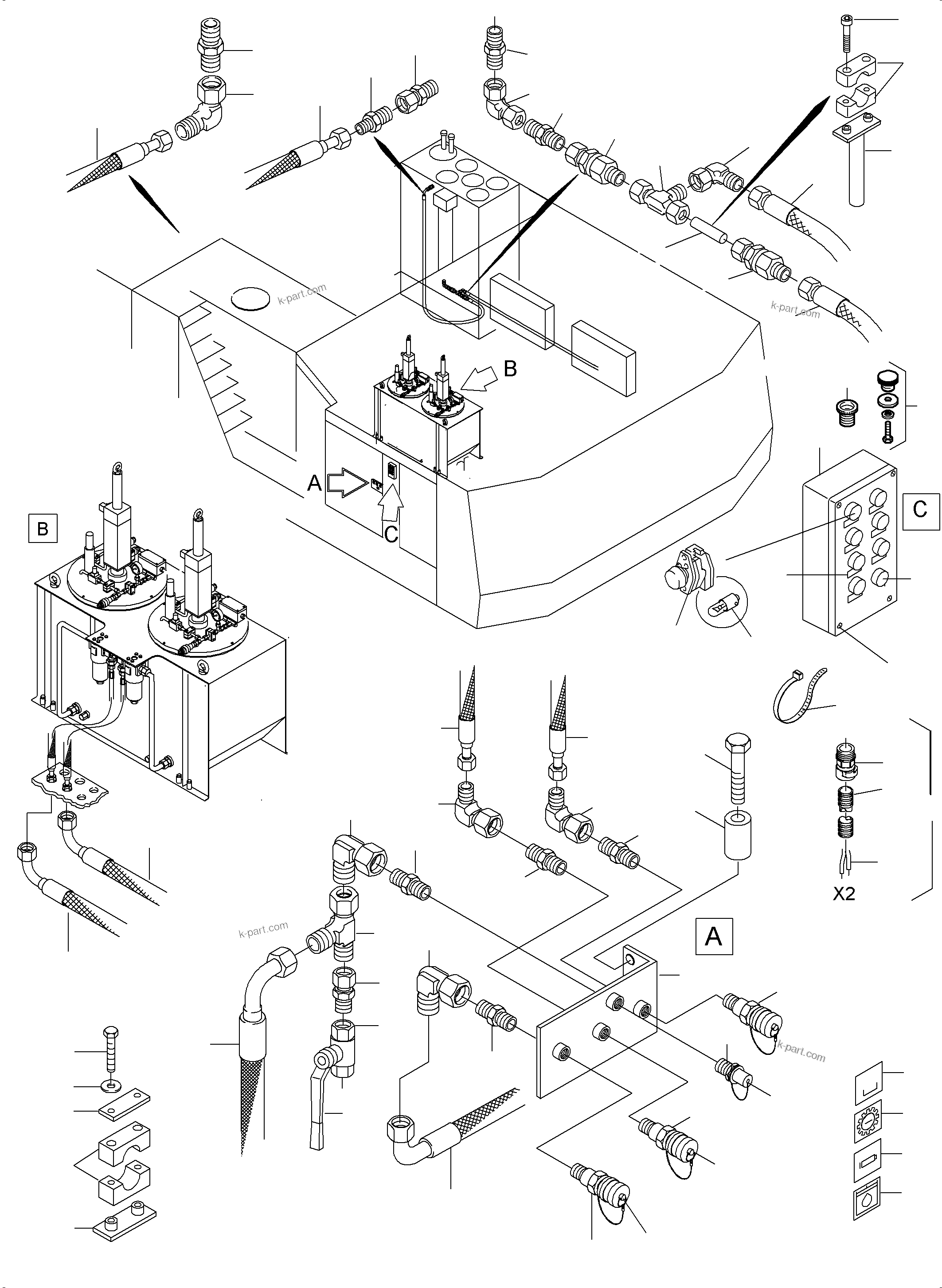 Komatsu parts book diagram for PC5500-6E S/N 15060: REFUELING EQUIPMENT