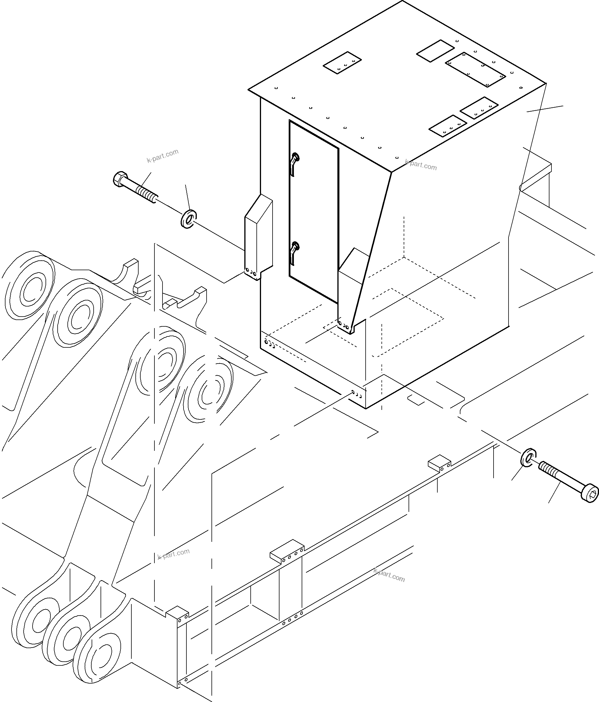 Komatsu parts book diagram for PC5500-6E S/N 15060: CAB SUPPORT ARR.