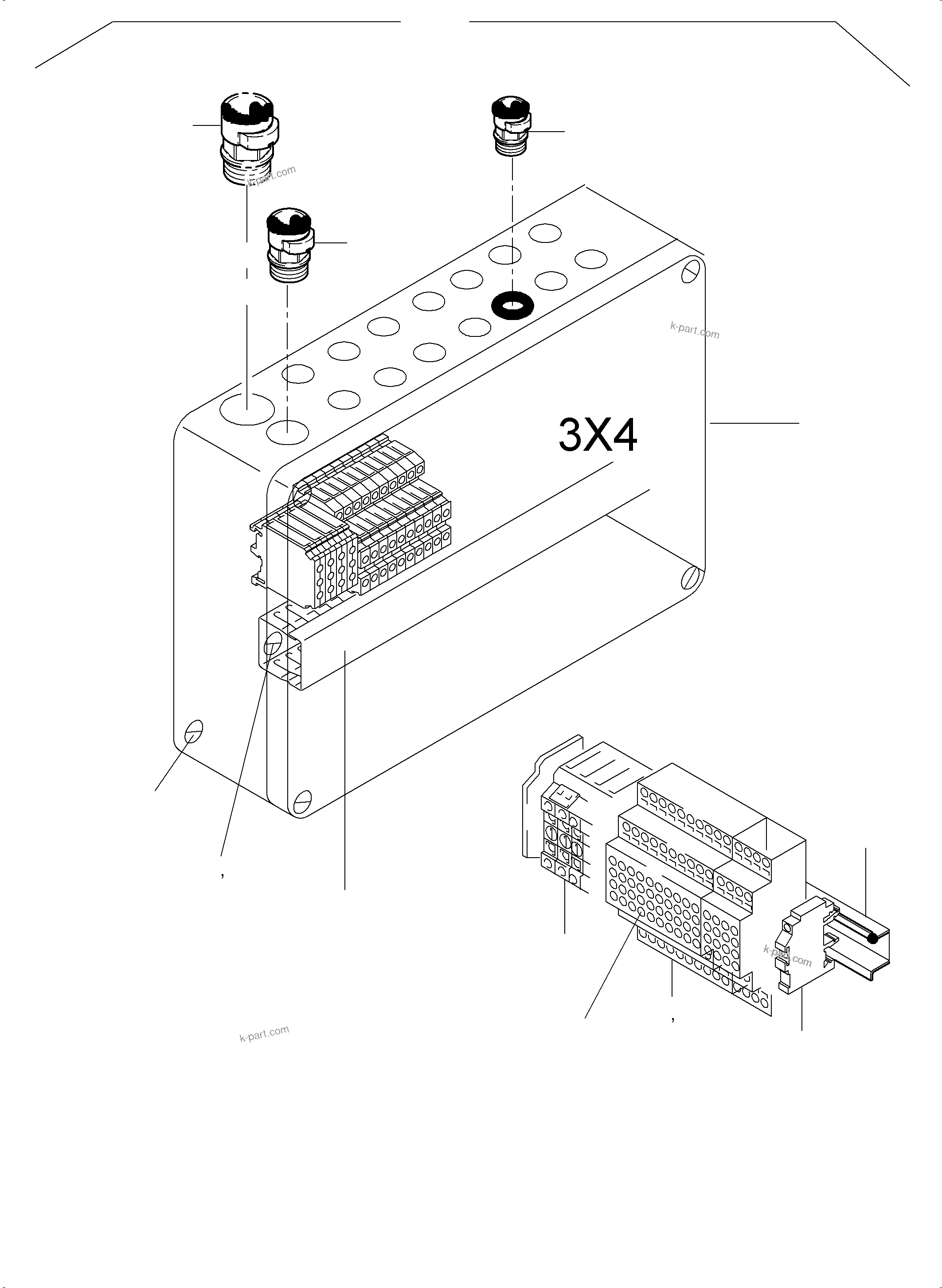 Komatsu parts book diagram for PC5500-6E S/N 15060: JUNCTION BOX