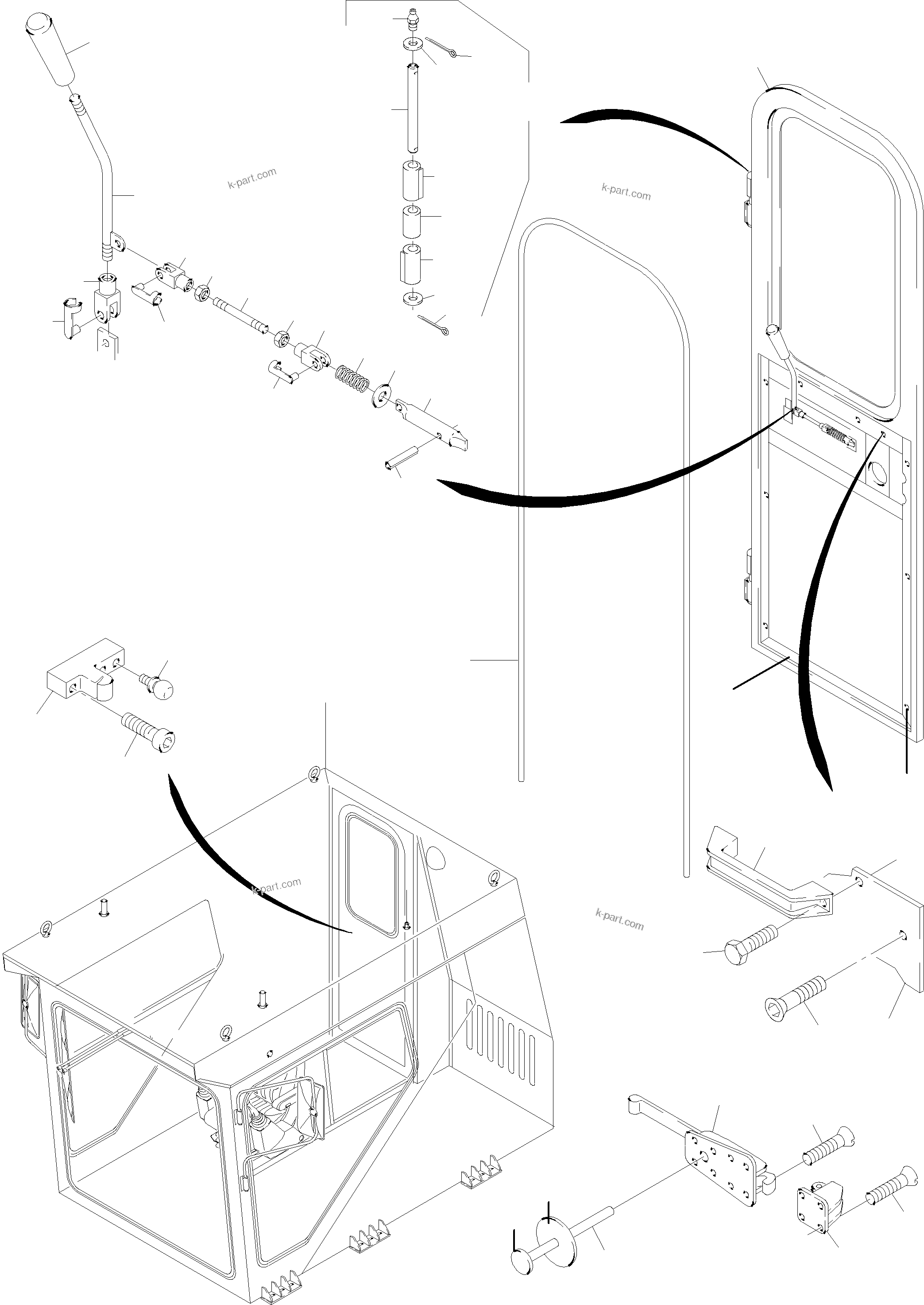 Komatsu parts book diagram for PC5500-6E S/N 15060: OPERATOR'S CAB