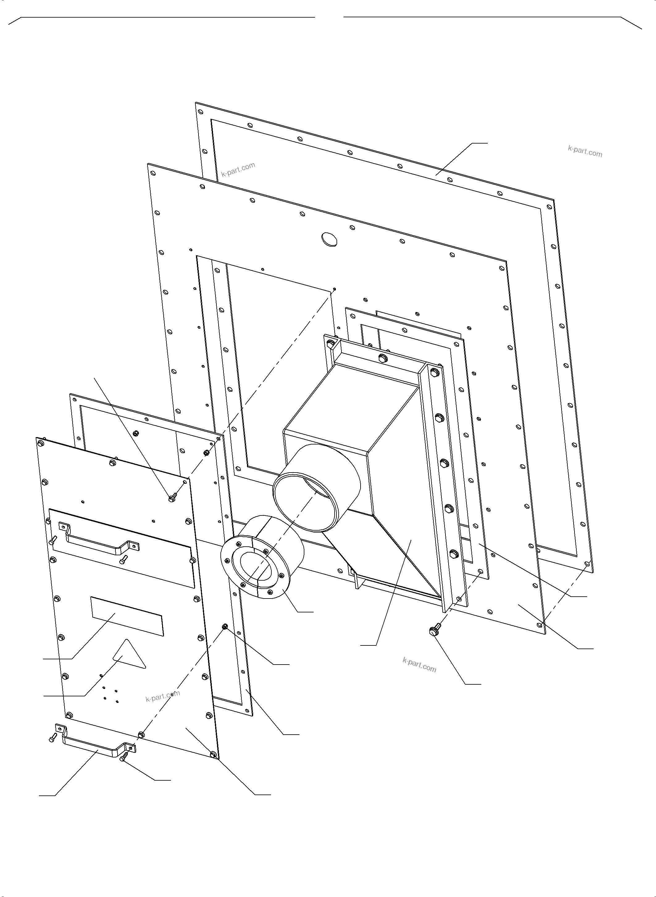 Komatsu parts book diagram for PC5500-6E S/N 15060: HOOD ASSY.