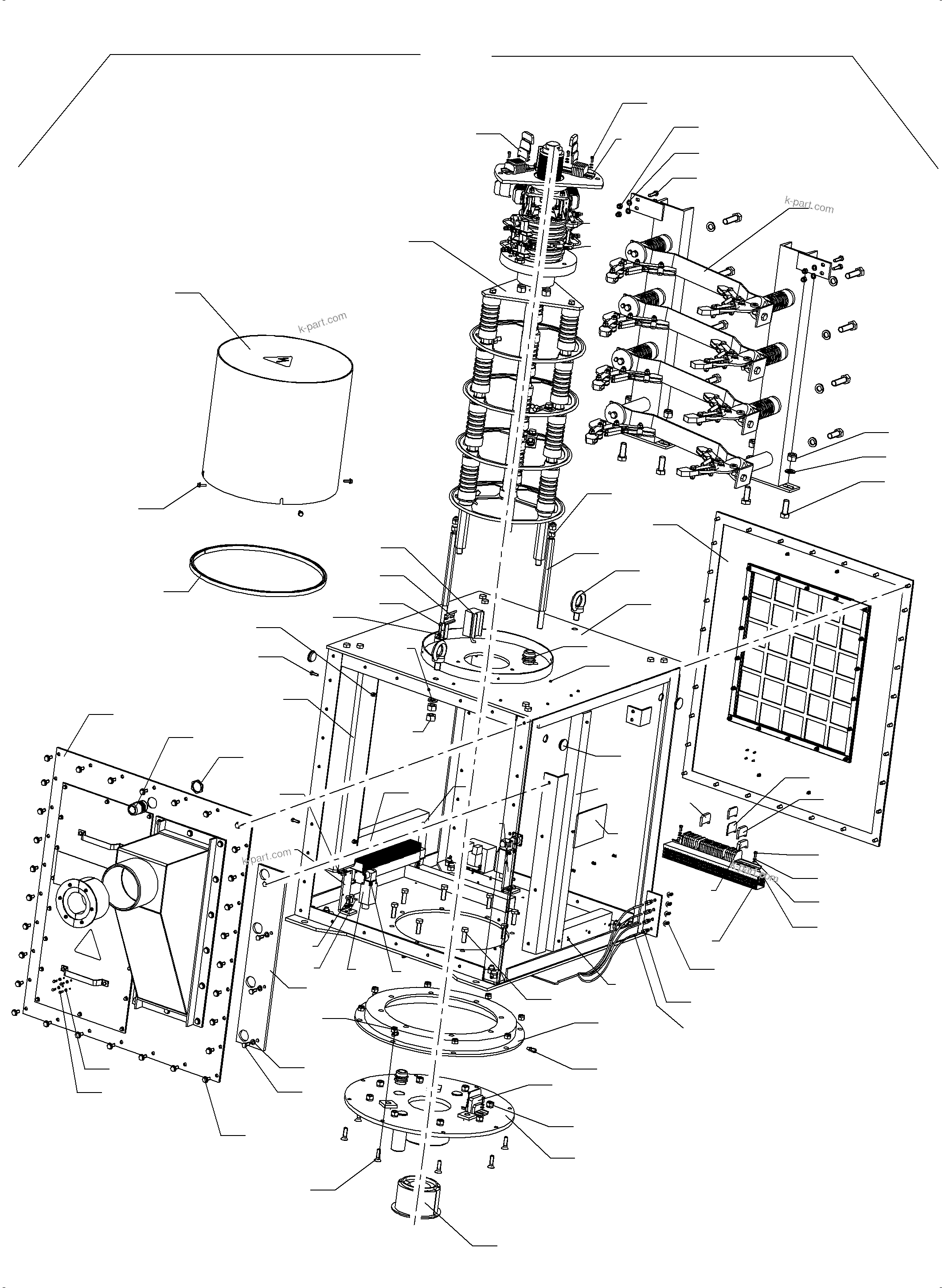 Komatsu parts book diagram for PC5500-6E S/N 15060: SLIP RING