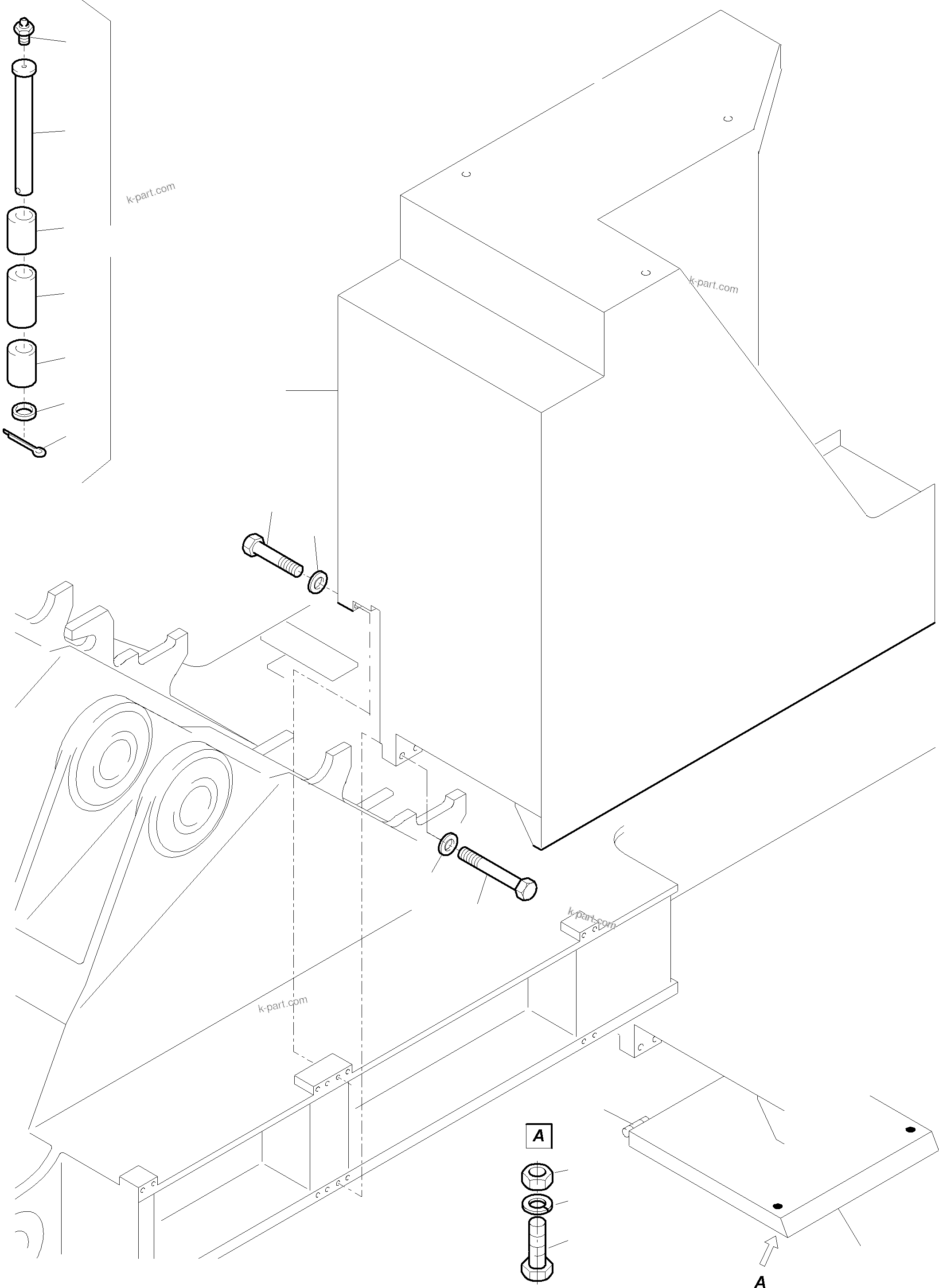 Komatsu parts book diagram for PC5500-6E S/N 15060: SWITCH CABINET, MOUNTING