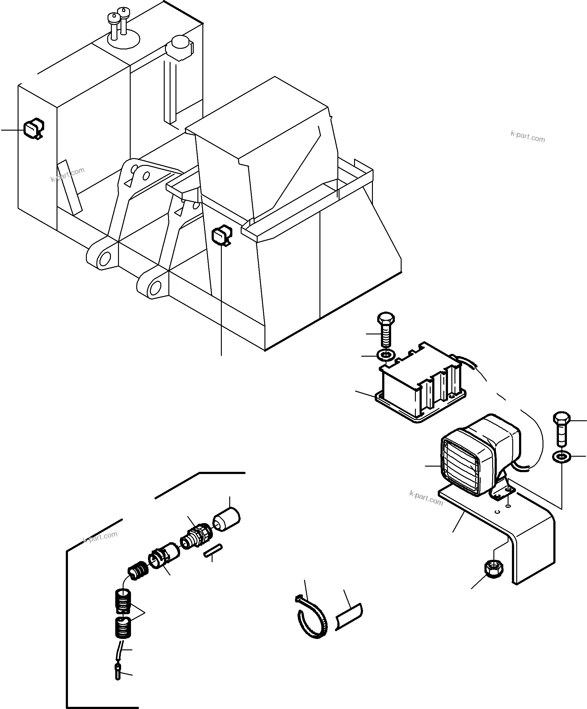 Komatsu parts book diagram for PC5500-6E S/N 15060: LIGHTNING TRAVEL UNIT