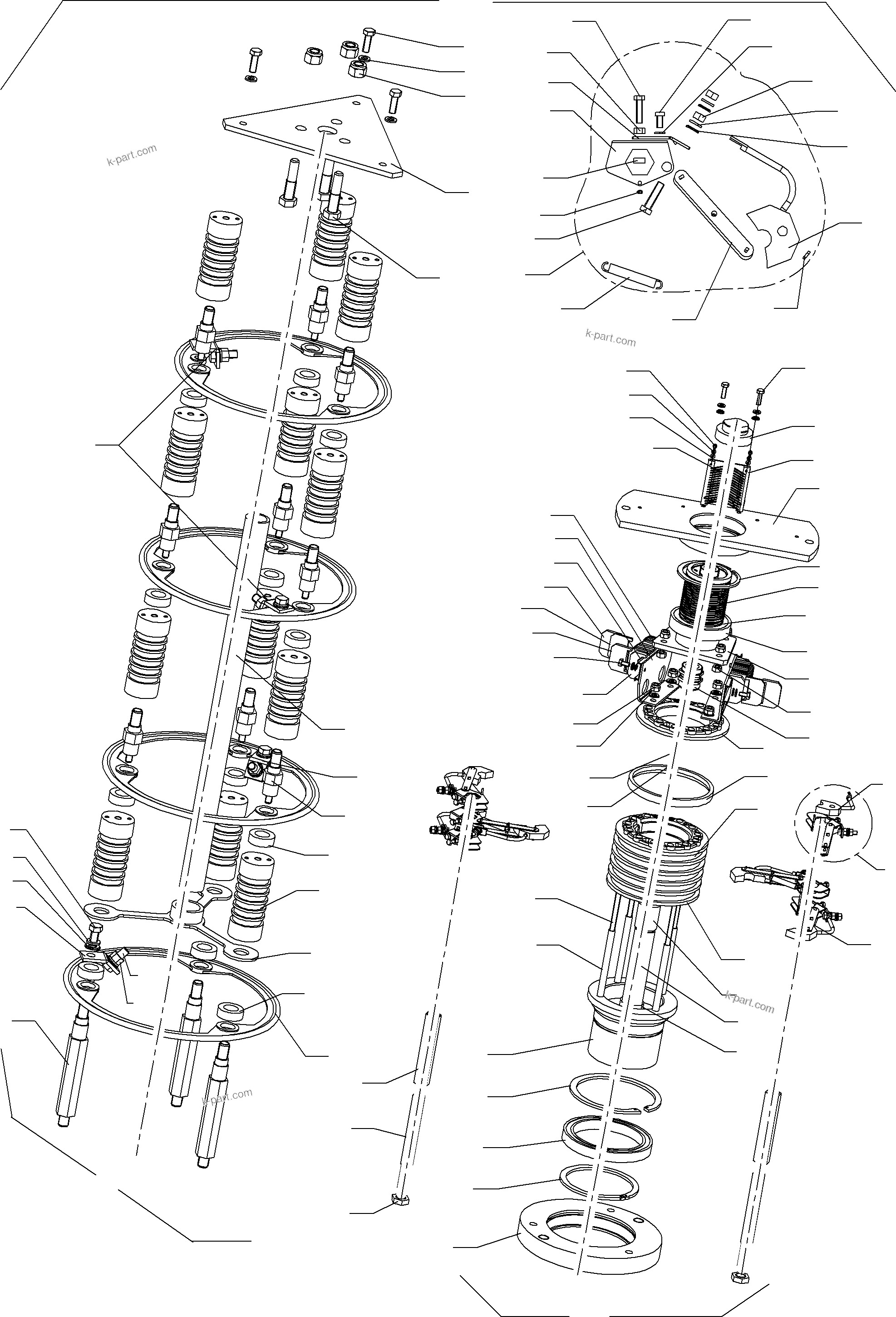 Komatsu parts book diagram for PC5500-6E S/N 15124: RING BODY