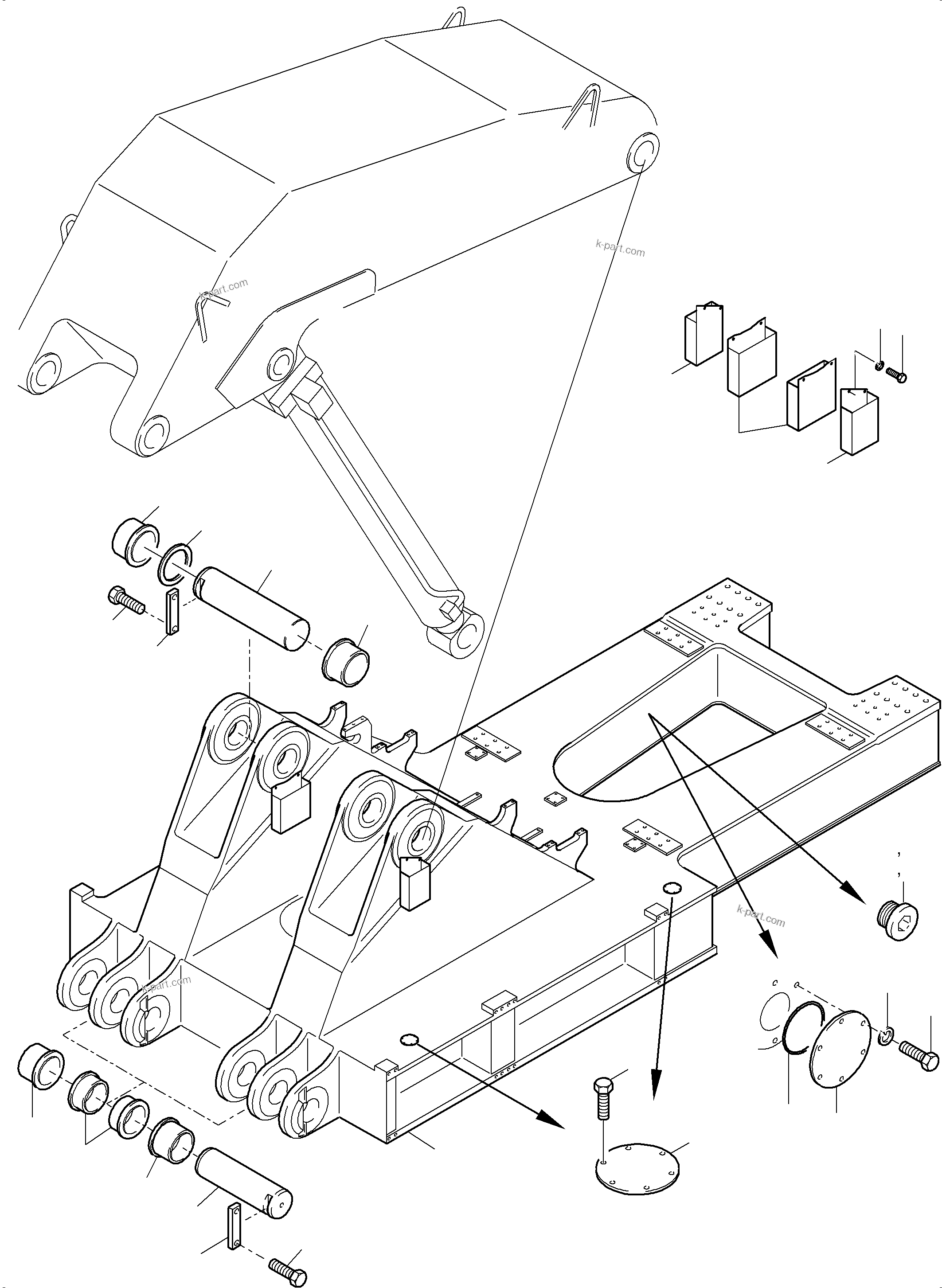 Komatsu parts book diagram for PC5500-6E S/N 15124: SUPERSTRUCTURE PLATFORM