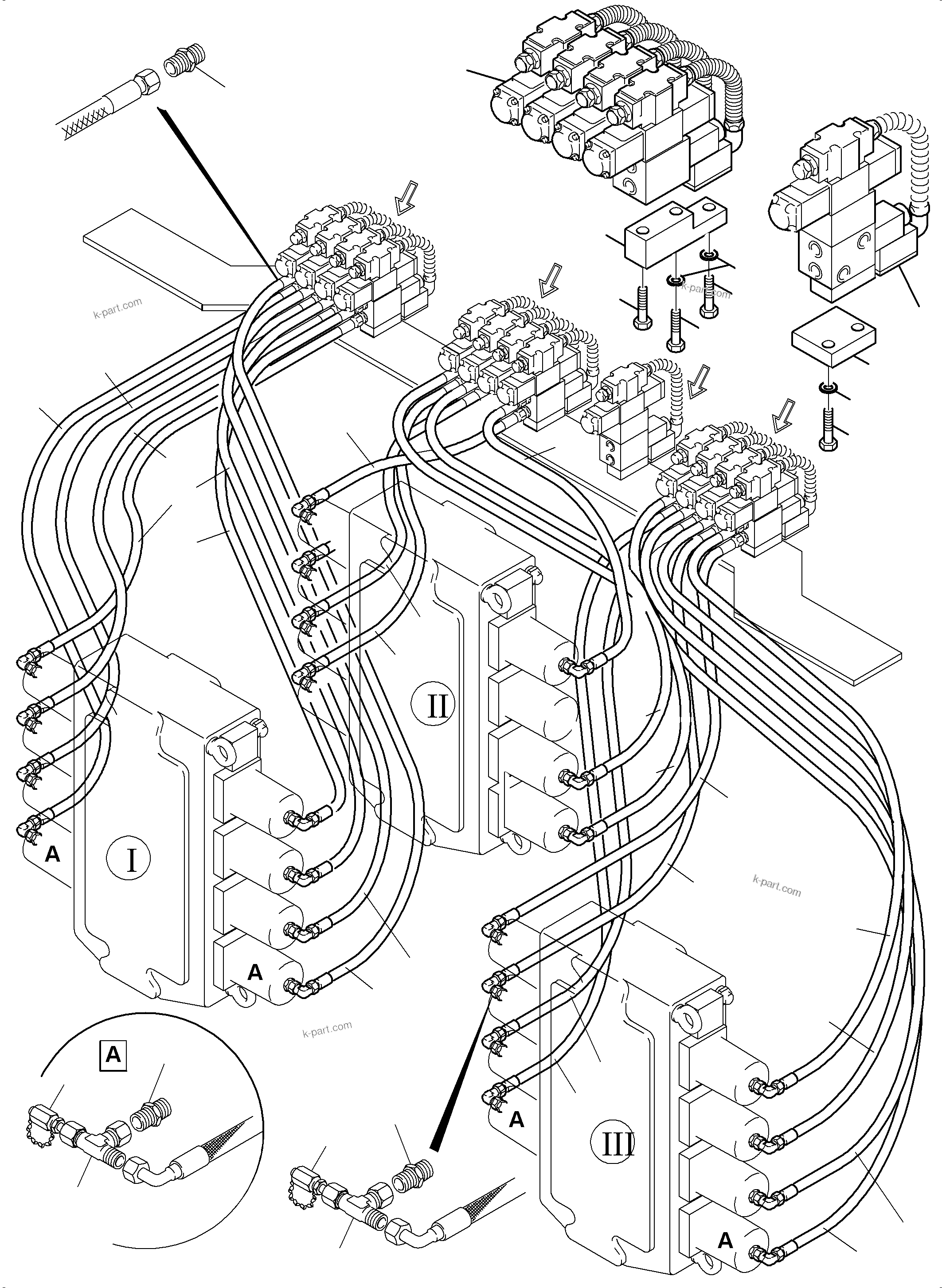 Komatsu parts book diagram for PC5500-6E S/N 15124: REMOTE CONTROL MANIFOLD, MOUNTING