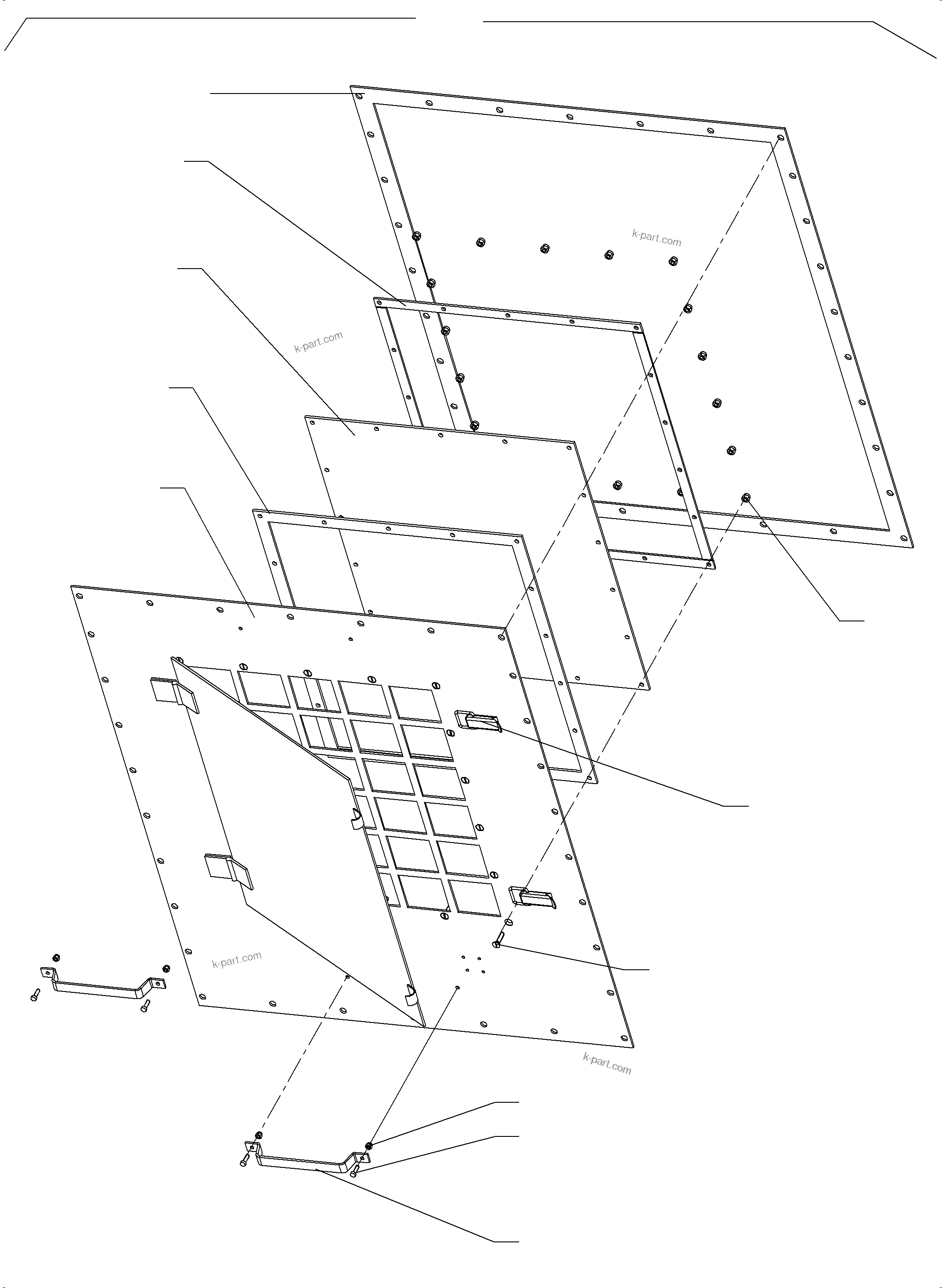 Komatsu parts book diagram for PC5500-6E S/N 15124: HOOD ASSY.