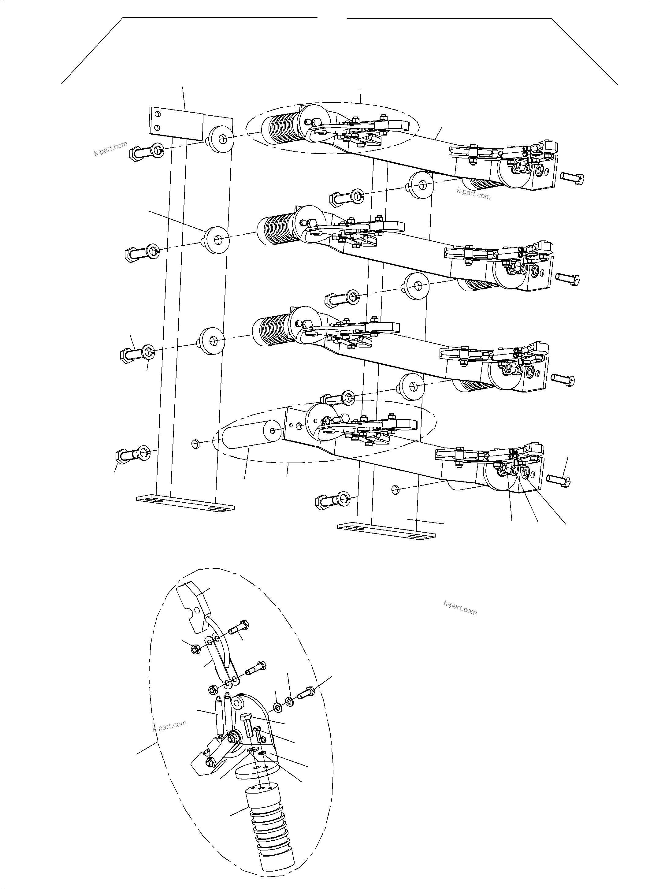 Komatsu parts book diagram for PC5500-6E S/N 15124: CURRENT SUPPLY UNIT