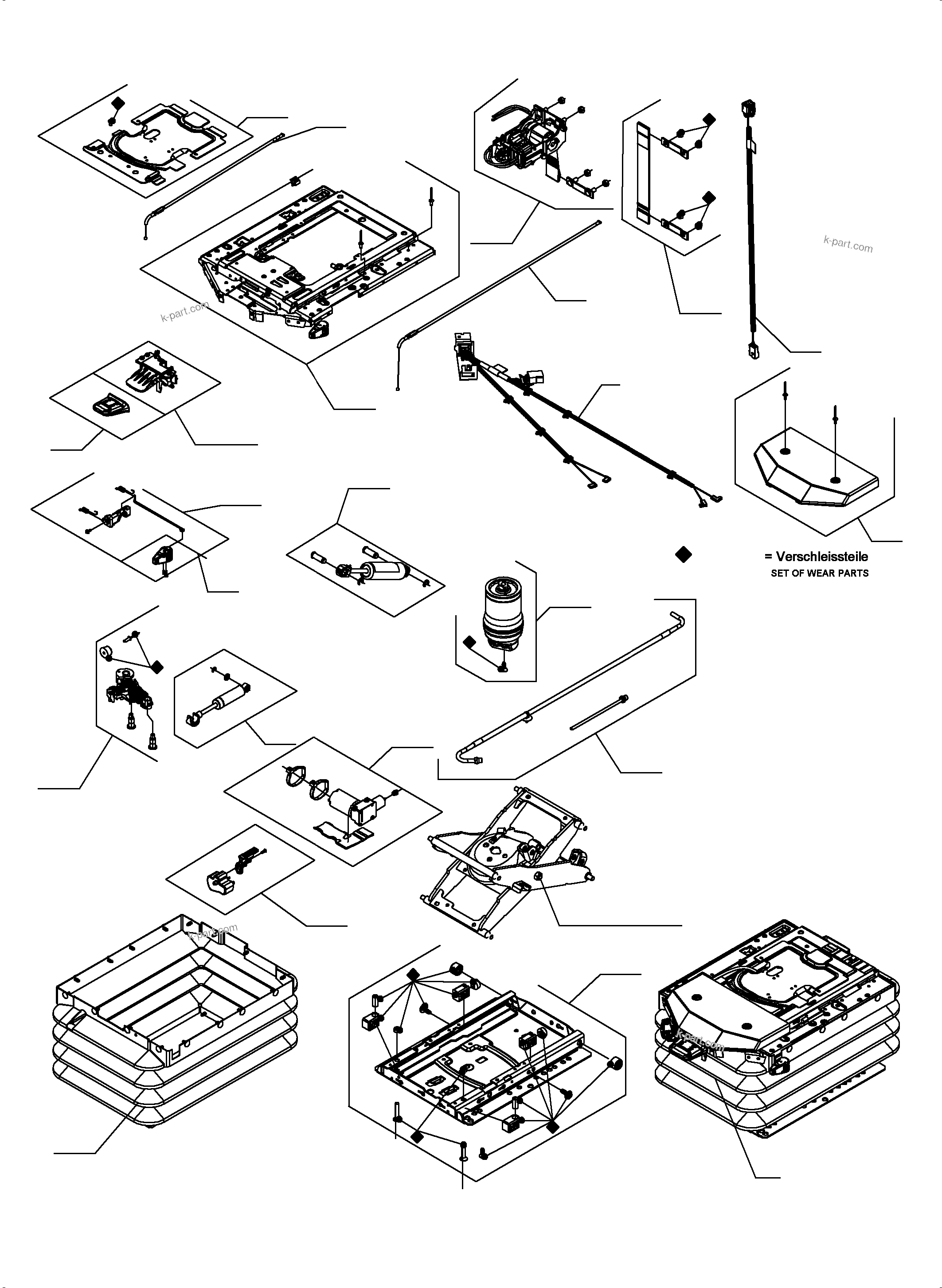 Komatsu parts book diagram for PC5500-6E S/N 15124: OPERATOR'S SEAT