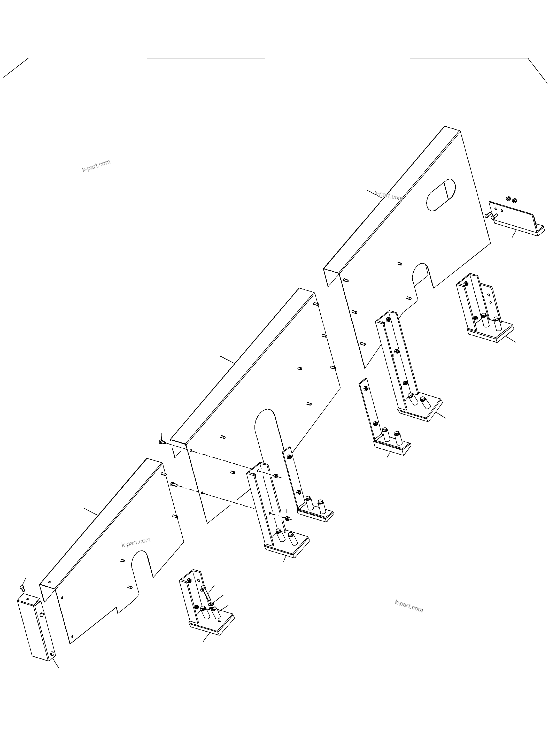 Komatsu parts book diagram for PC5500-6E S/N 15124: CHAIN COVER