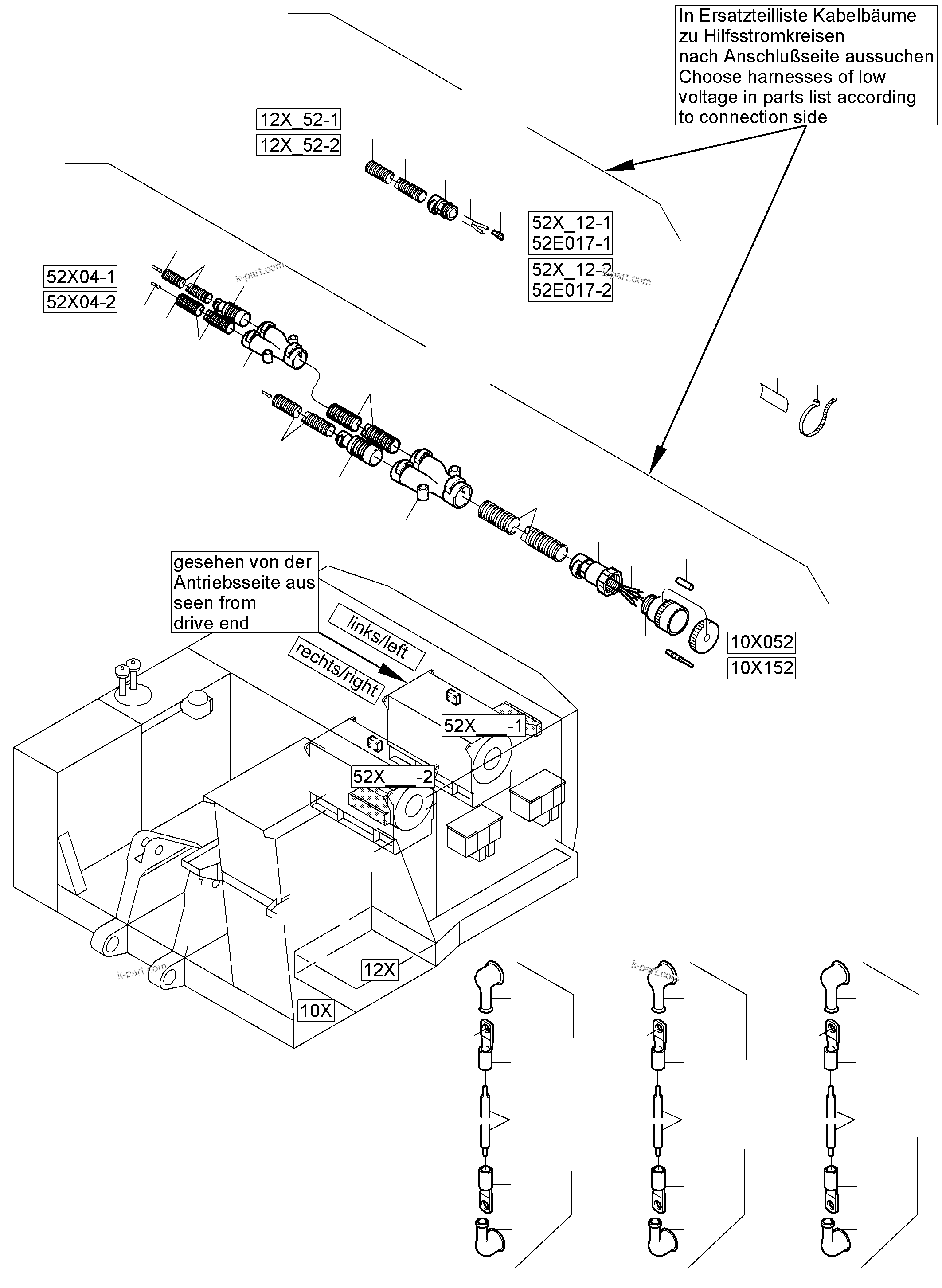 Komatsu parts book diagram for PC5500-6E S/N 15124: MACHINE HOUSE - CAPACITOR ARR. - MOTOR HARNESSES