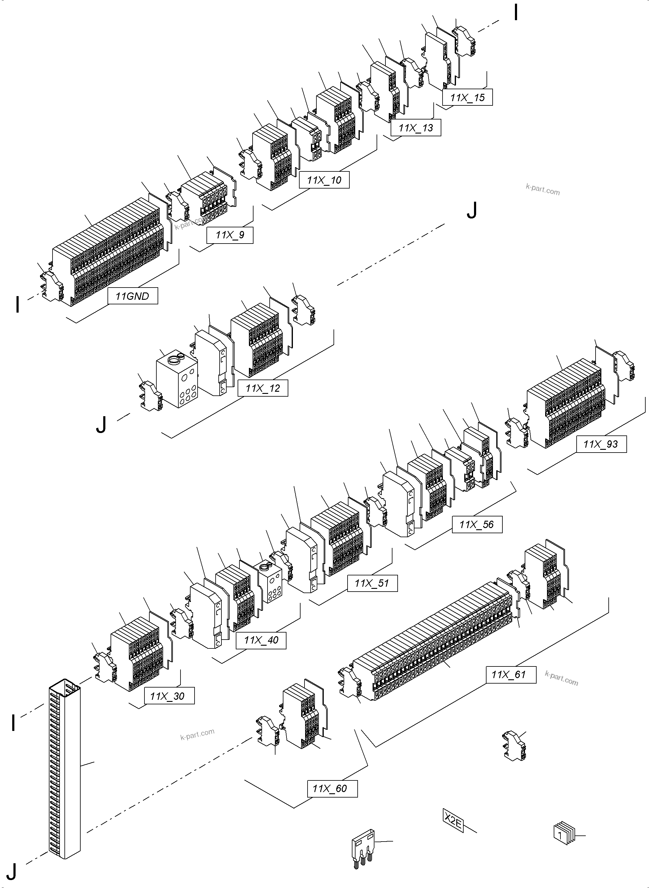 Komatsu parts book diagram for PC5500-6E S/N 15124: SWITCH FRAMING X2