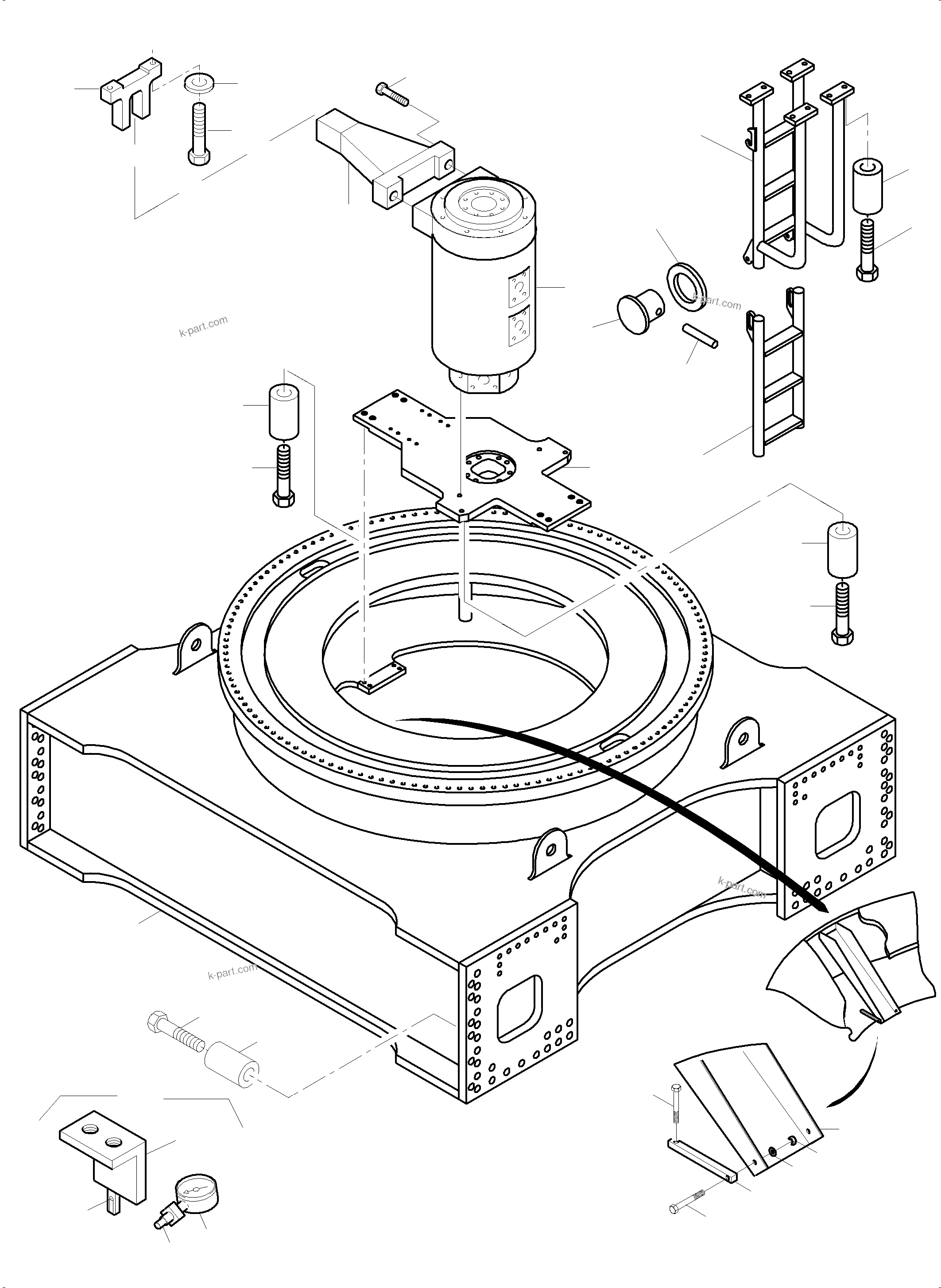 Komatsu parts book diagram for PC5500-6E S/N 15124: CARBODY NT AND TT