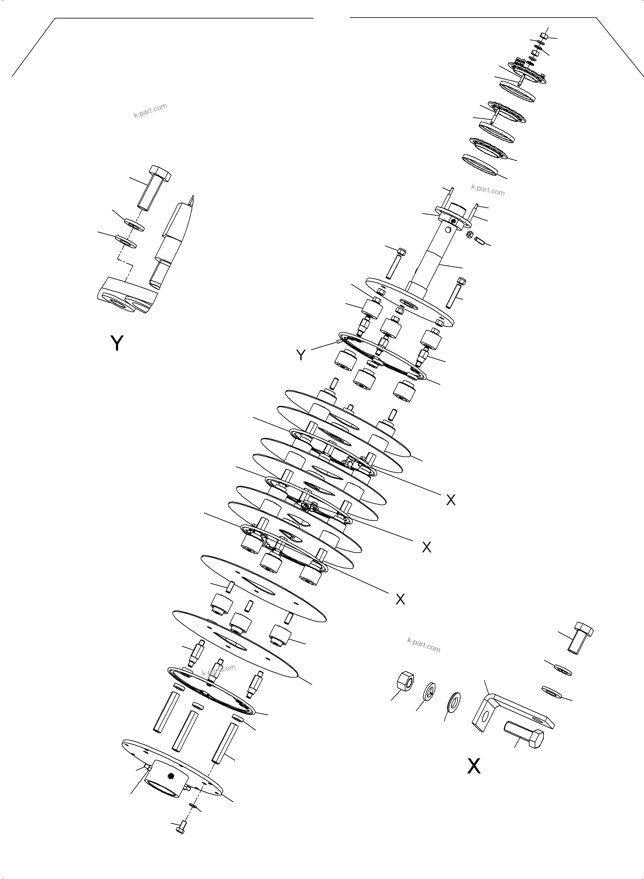 Komatsu parts book diagram for PC5500-6E S/N 15124: RING BODY