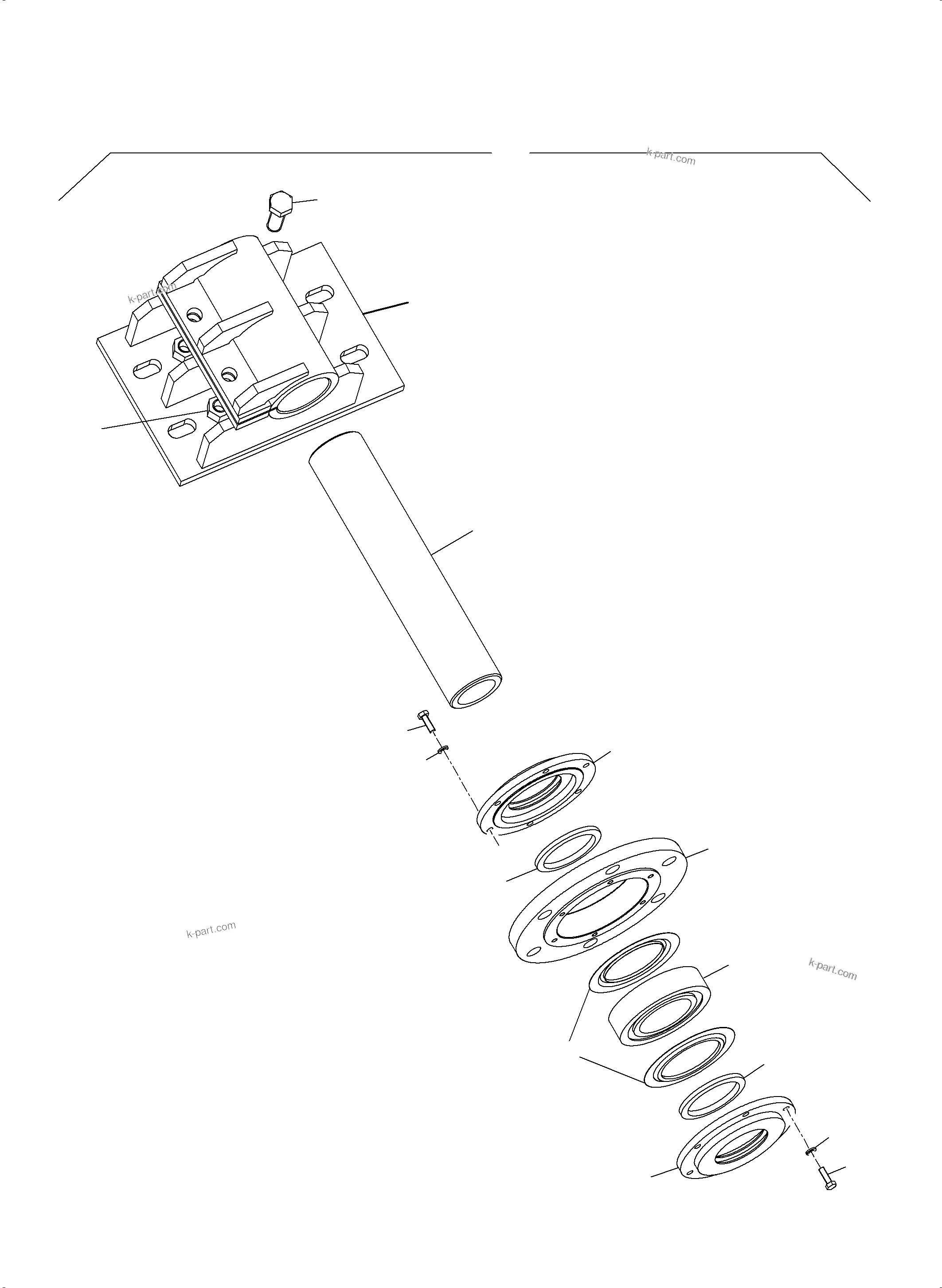 Komatsu parts book diagram for PC5500-6E S/N 15124: DRUM BEARING