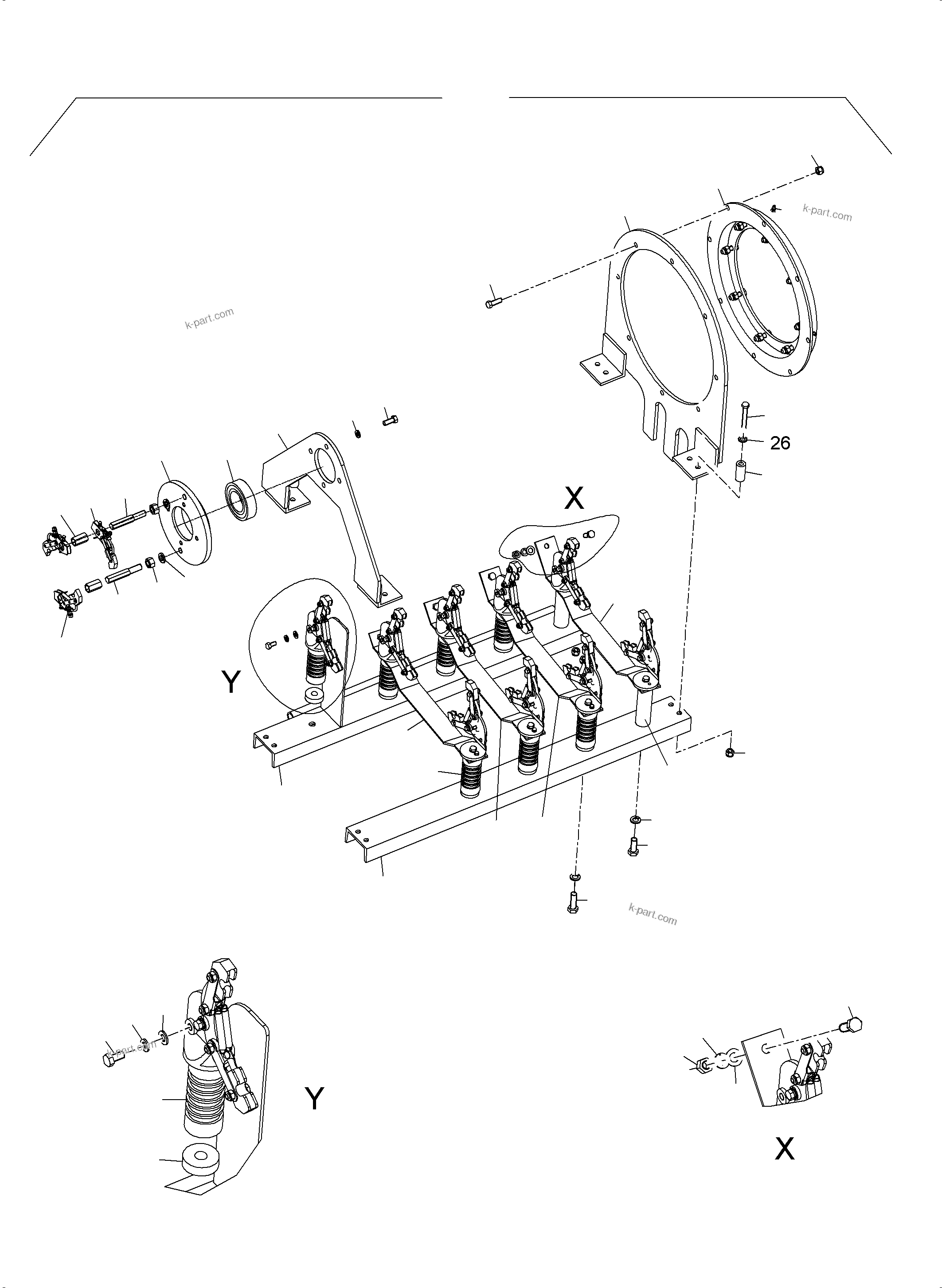 Komatsu parts book diagram for PC5500-6E S/N 15124: COLLECTOR