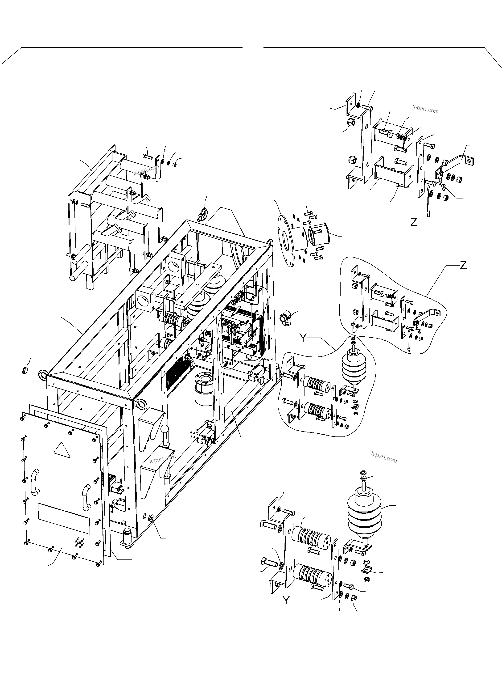 Komatsu parts book diagram for PC5500-6E S/N 15124: JUNCTION BOX
