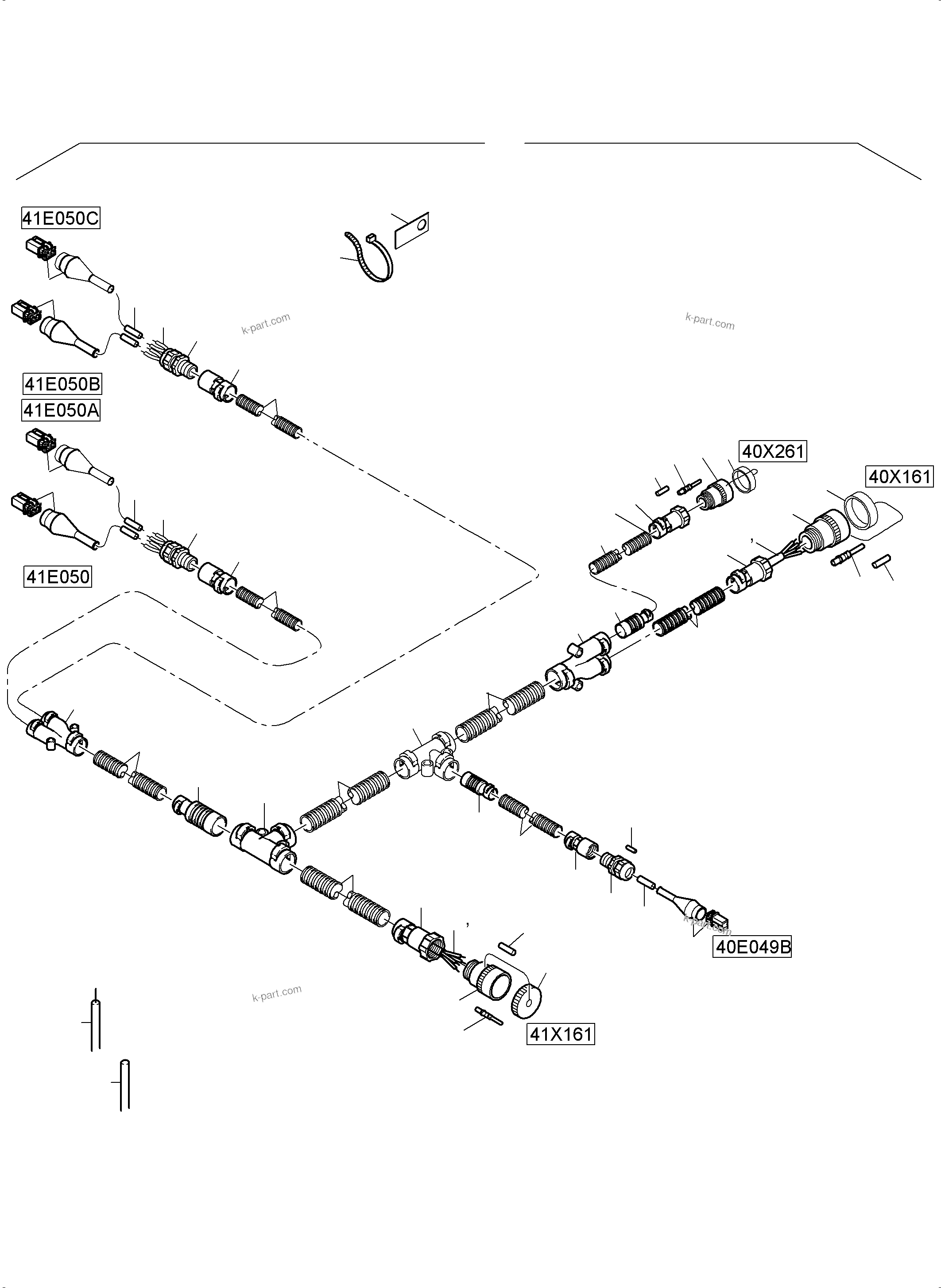 Komatsu parts book diagram for PC5500-6E S/N 15124: OIL TANK, OIL COOLER AND TRANSFUSING PUMP - HARNESSES