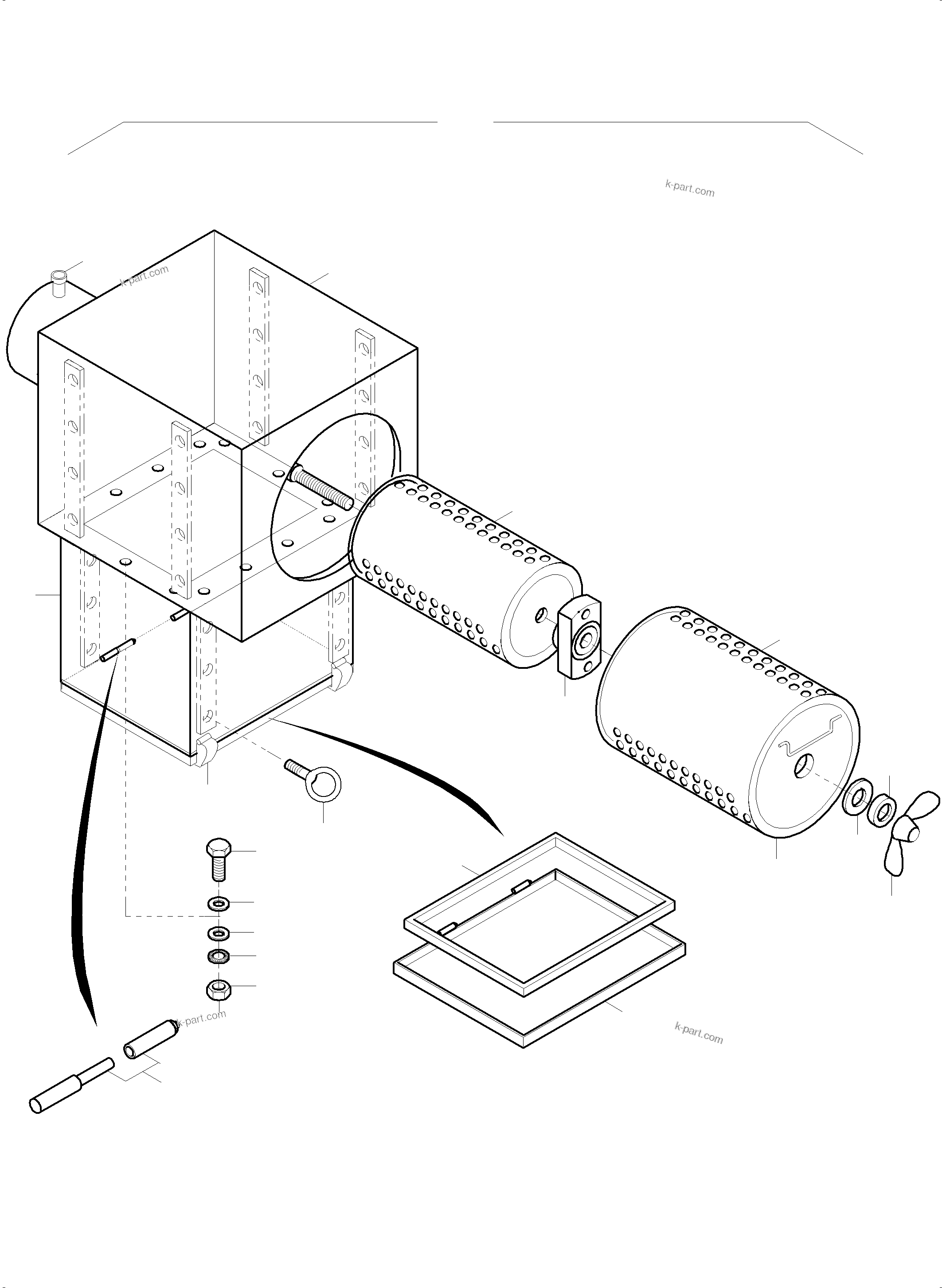 Komatsu parts book diagram for PC5500-6 S/N 15182: AIR CLEANER