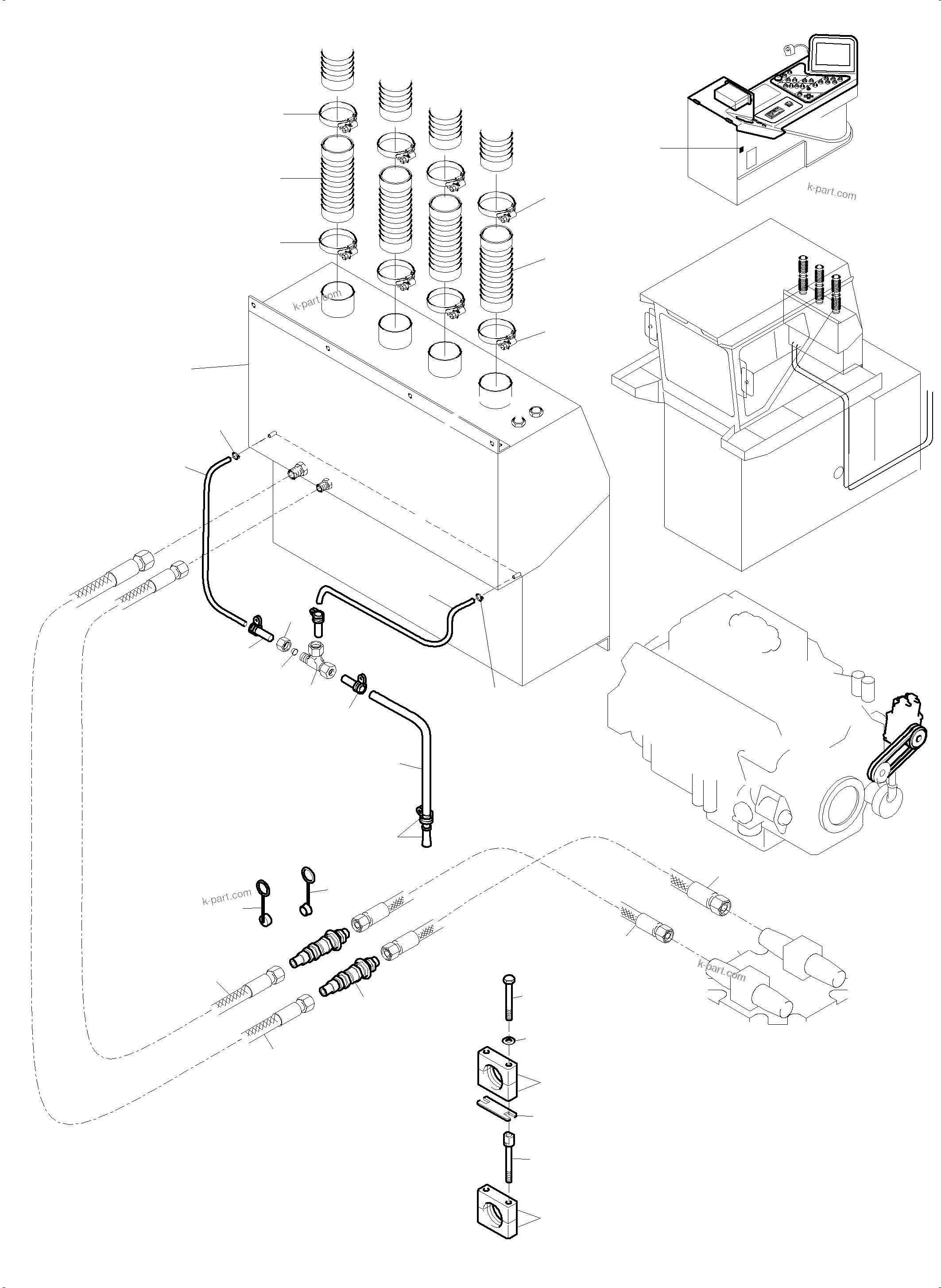 Komatsu parts book diagram for PC5500-6 S/N 15182: AIR CONDITION ARR.