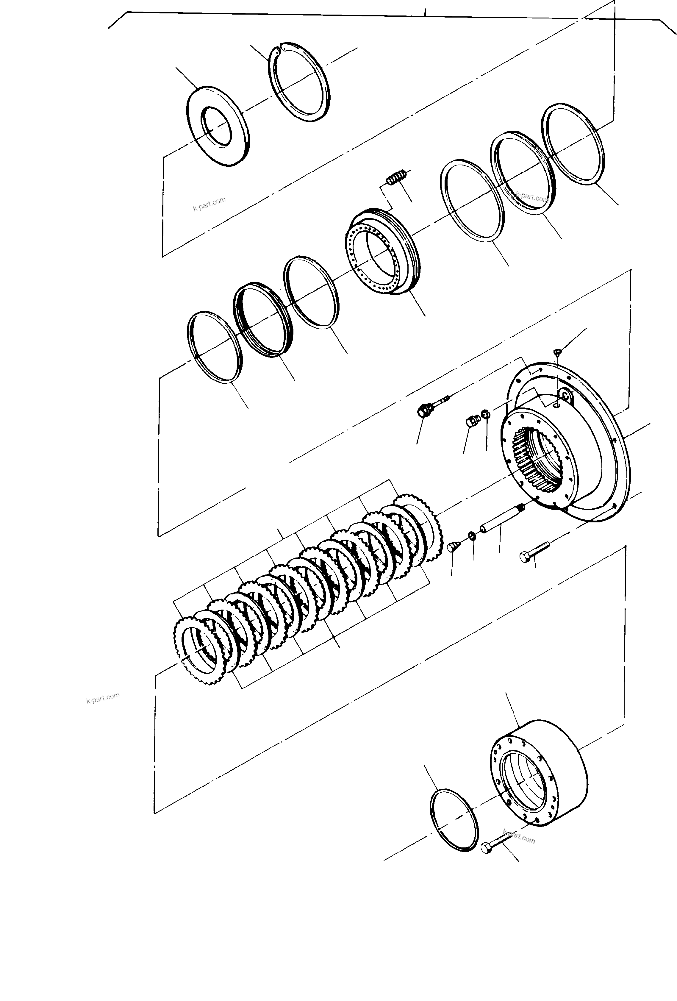 Komatsu parts book diagram for H65 26051: BRAKE