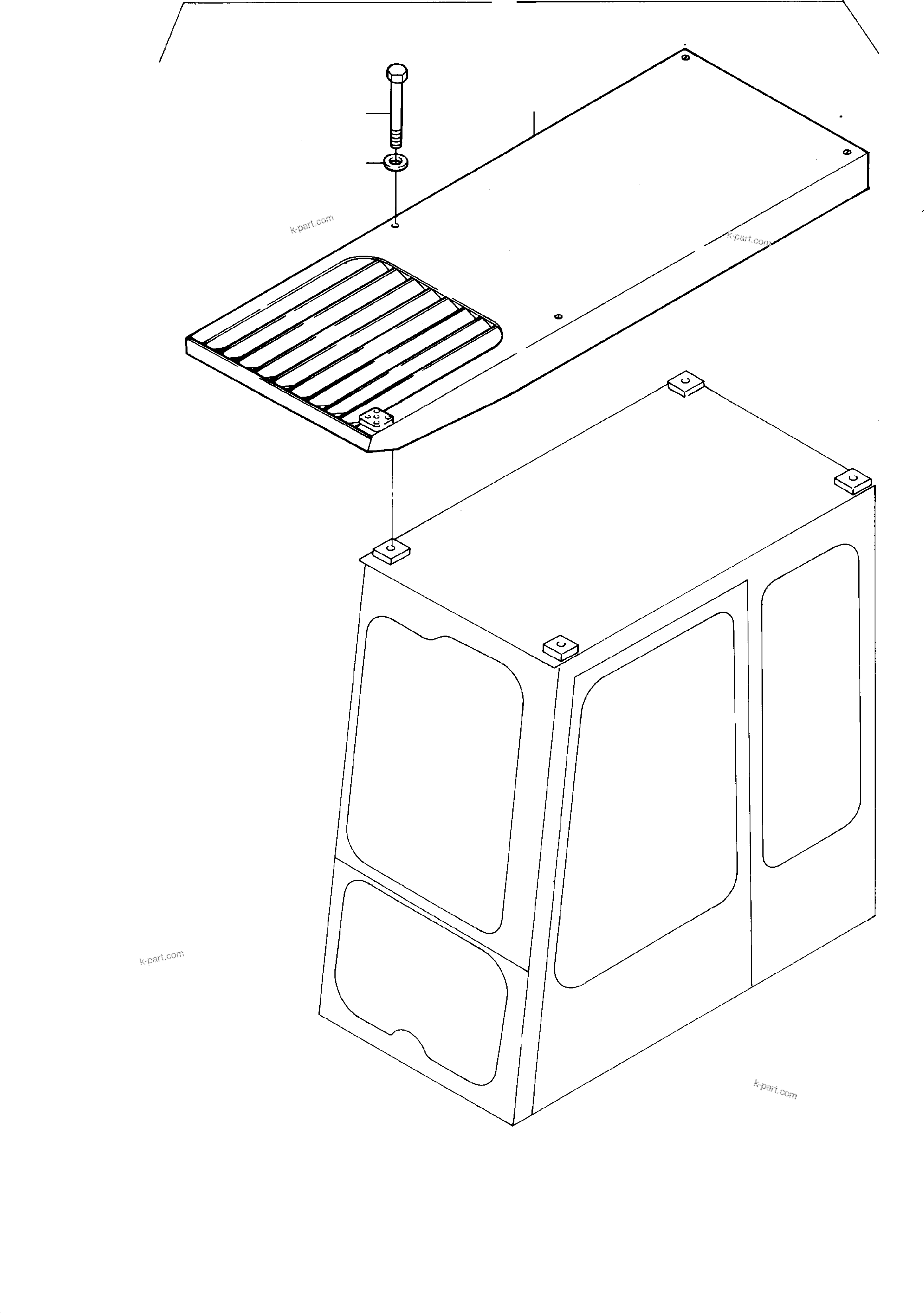 Komatsu parts book diagram for H65 26051: PROTECTION ROOF