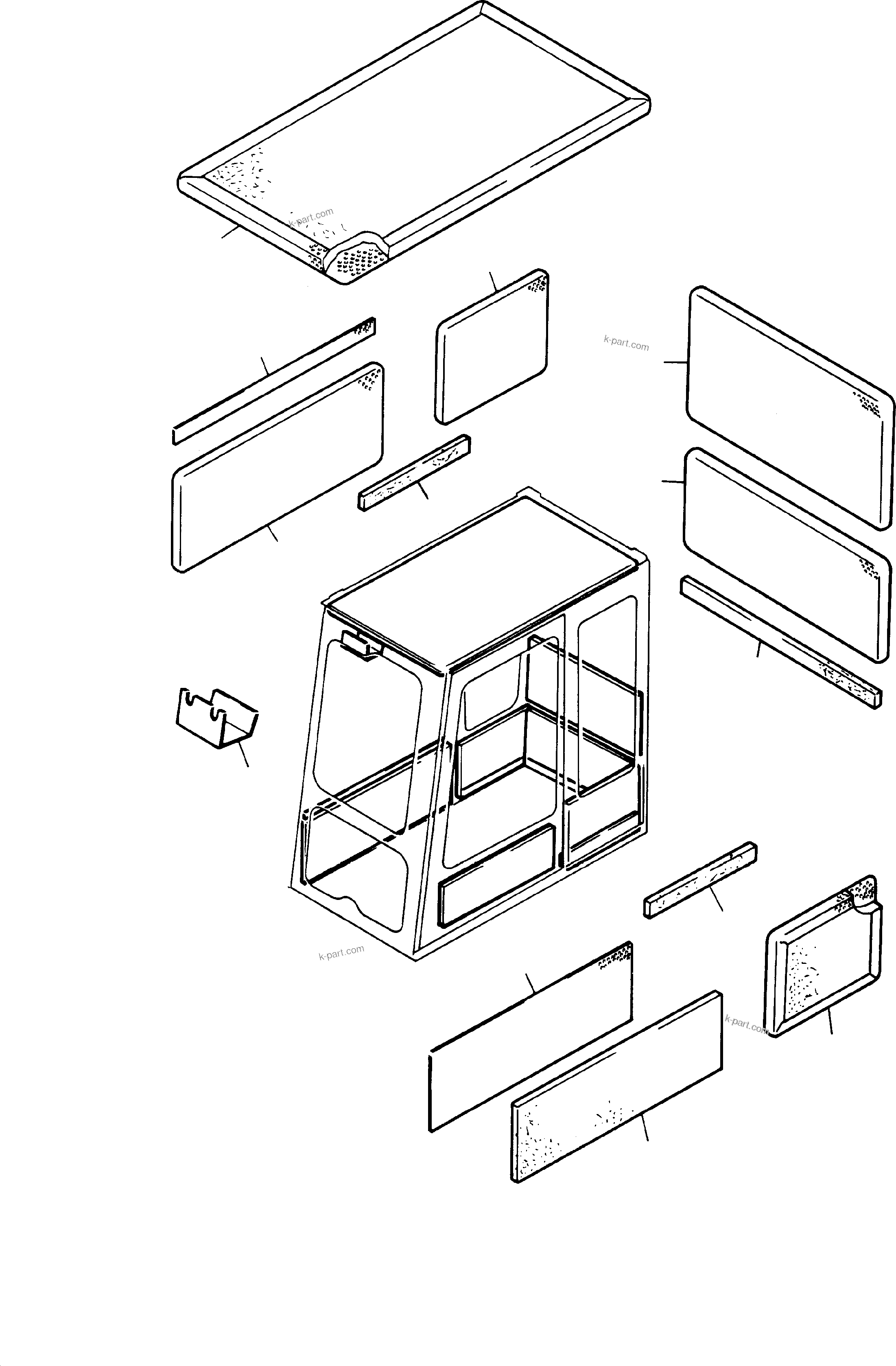 Komatsu parts book diagram for H65 26051: COVERING