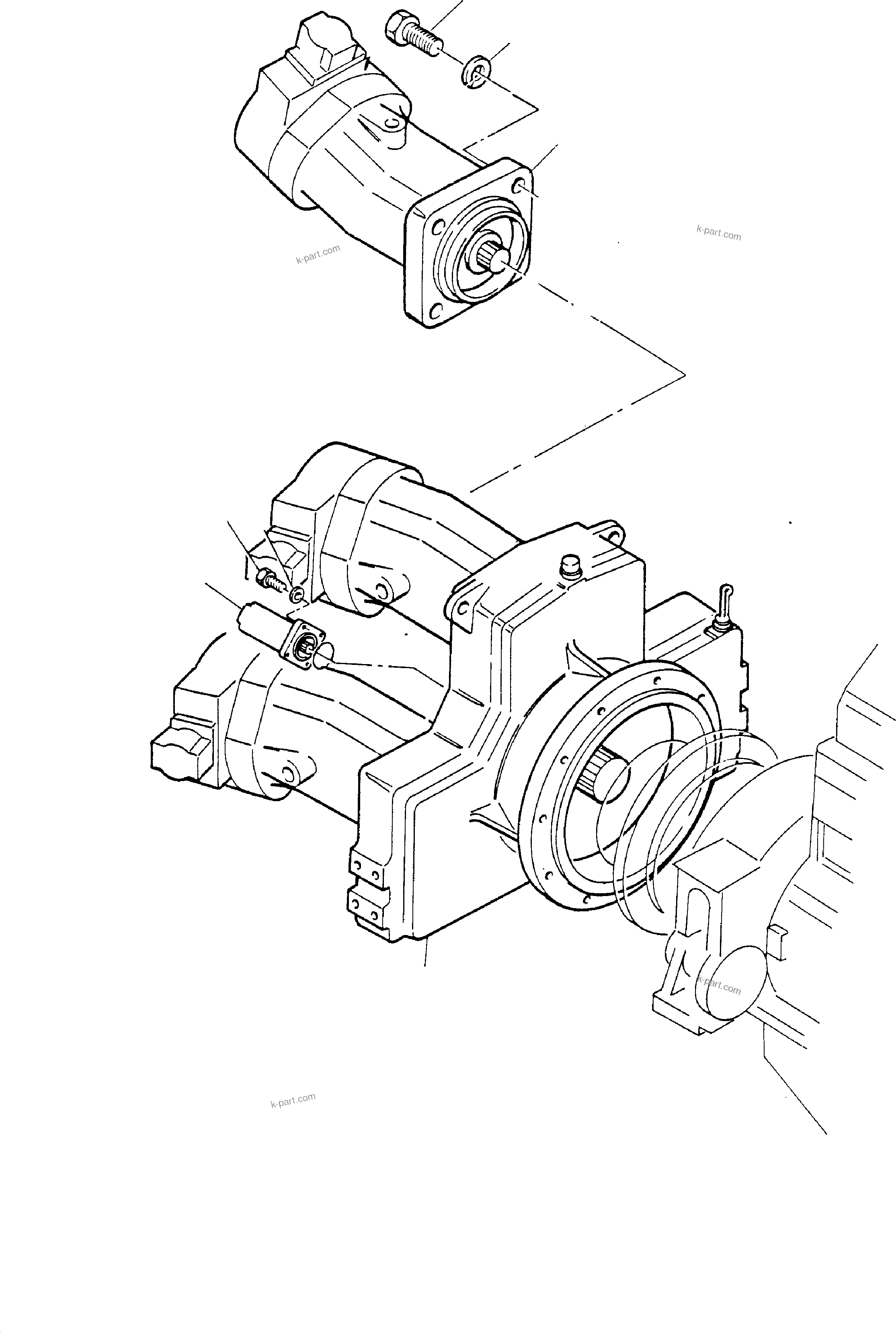 Komatsu parts book diagram for H65 26051: PUMPS /DISTRIBUTOR GEARARR.