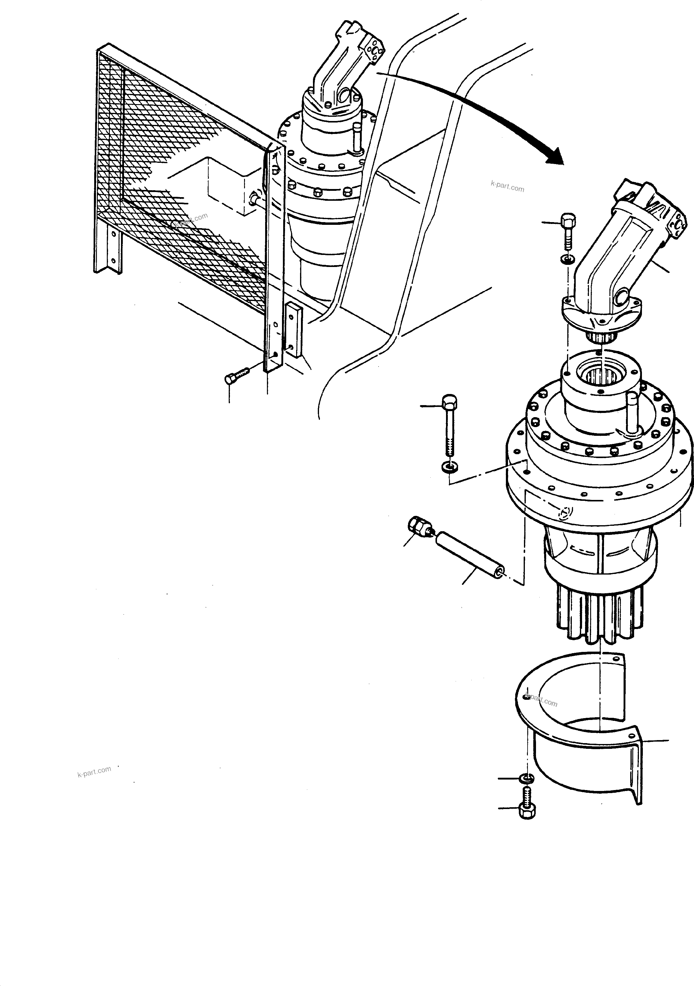 Komatsu parts book diagram for H65 26051: SWING GEAR