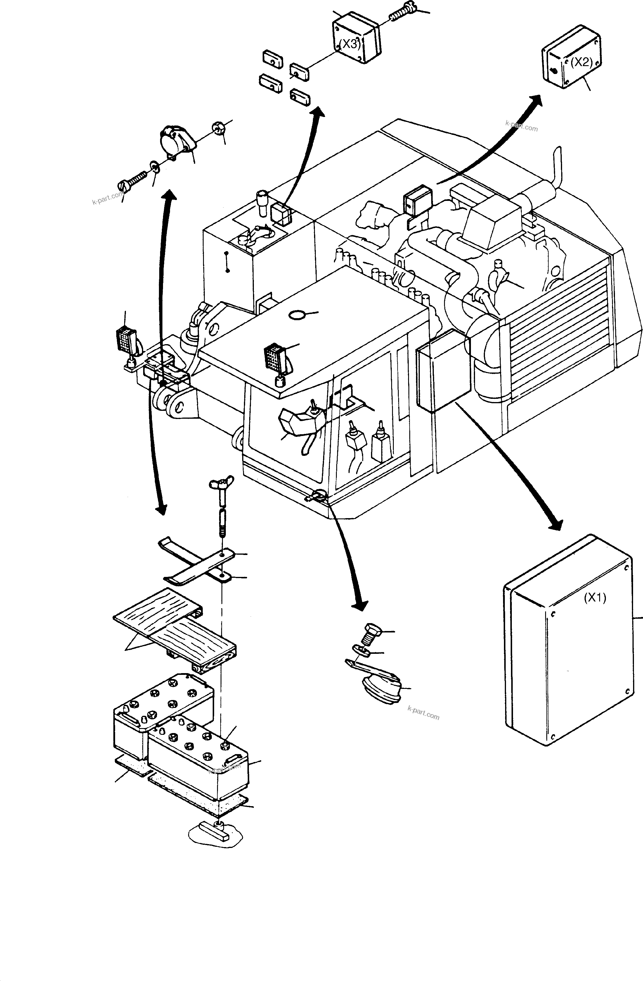 Komatsu parts book diagram for H65 26051: ELECTRIC SYSTEM