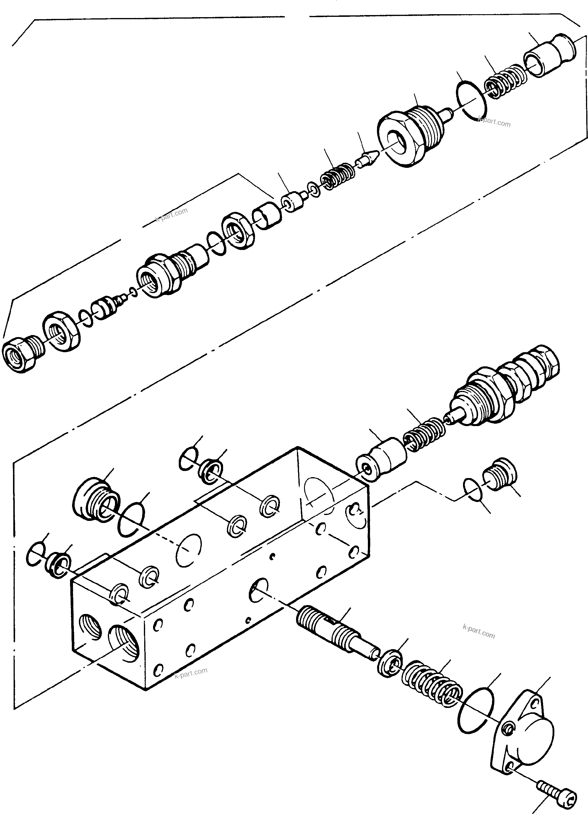 Komatsu parts book diagram for H65 26051: BLEED-OFF VALVE, MUTUAL